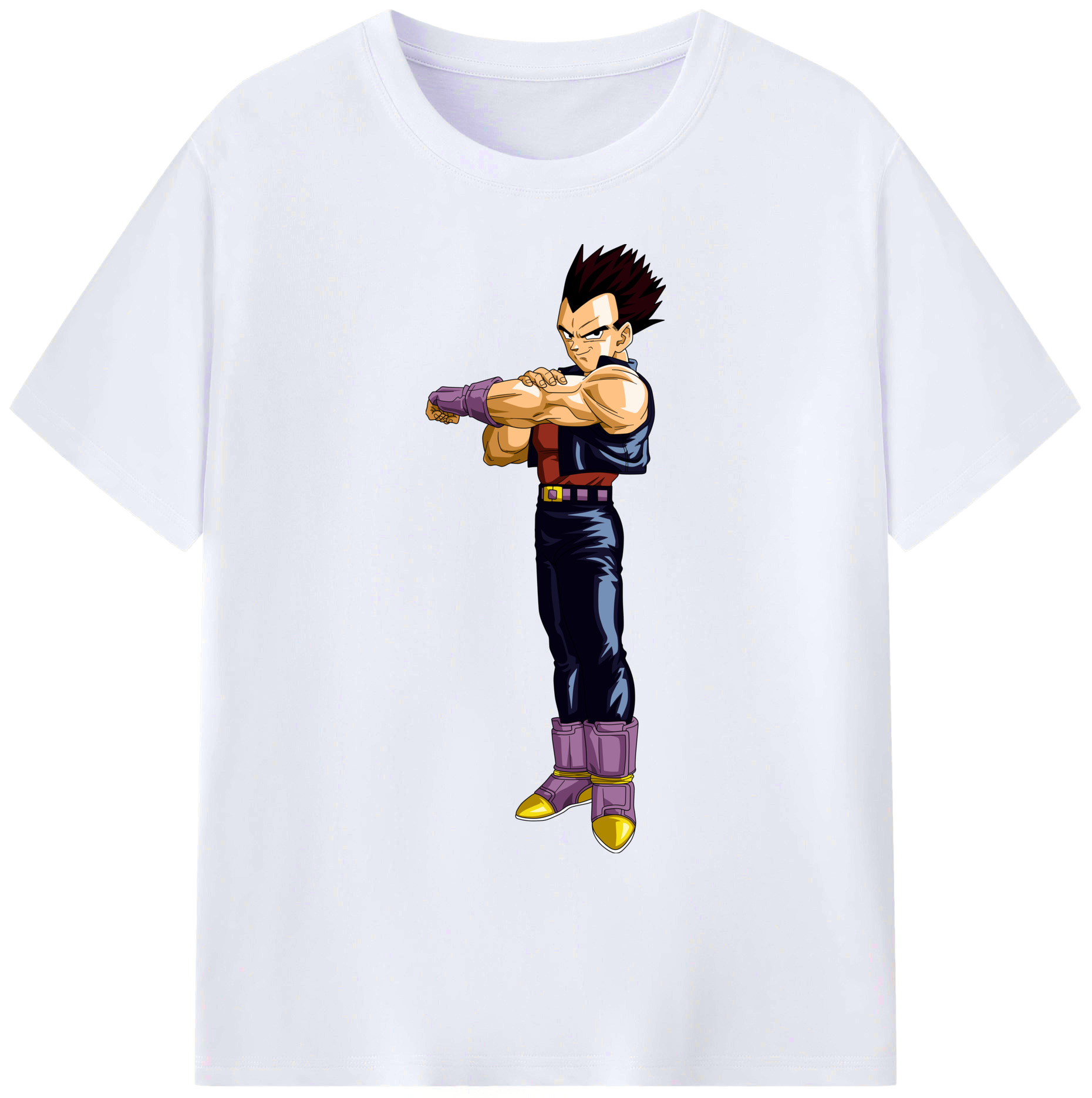 （画像用） ドラゴンボール ベジータ四世（Bejīta Yonsei）DRAGON BALL Vegeta IV 綿100％ メンズ半袖Tシャツ｜肌触りやわらか＆通気性