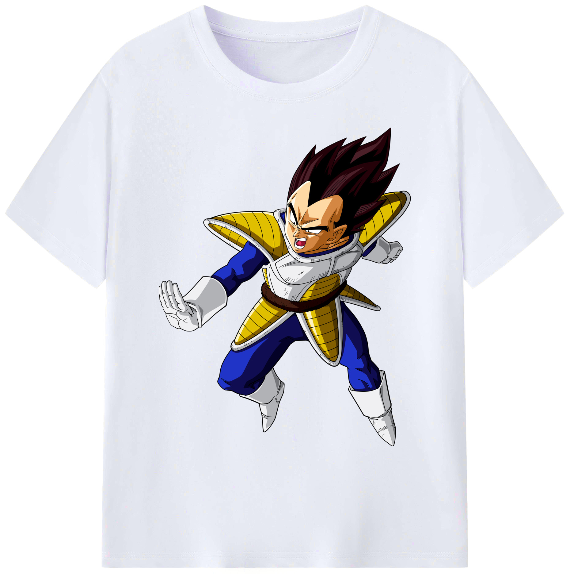 （画像用） ドラゴンボール ベジータ四世（Bejīta Yonsei）DRAGON BALL Vegeta IV 綿100％ メンズ半袖Tシャツ｜肌触りやわらか＆通気性