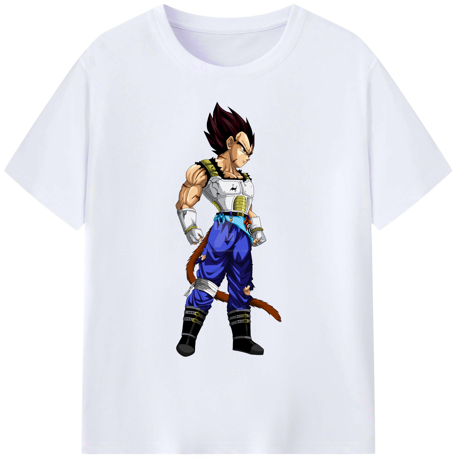 （画像用） ドラゴンボール ベジータ四世（Bejīta Yonsei）DRAGON BALL Vegeta IV 綿100％ メンズ半袖Tシャツ｜肌触りやわらか＆通気性
