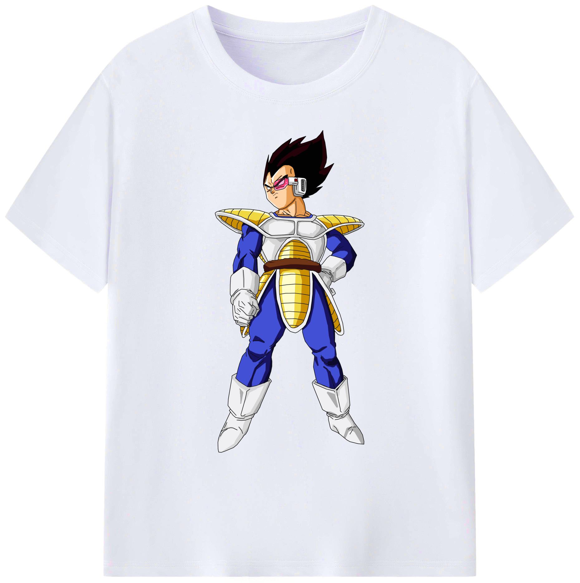 （画像用） ドラゴンボール ベジータ四世（Bejīta Yonsei）DRAGON BALL Vegeta IV 綿100％ メンズ半袖Tシャツ｜肌触りやわらか＆通気性