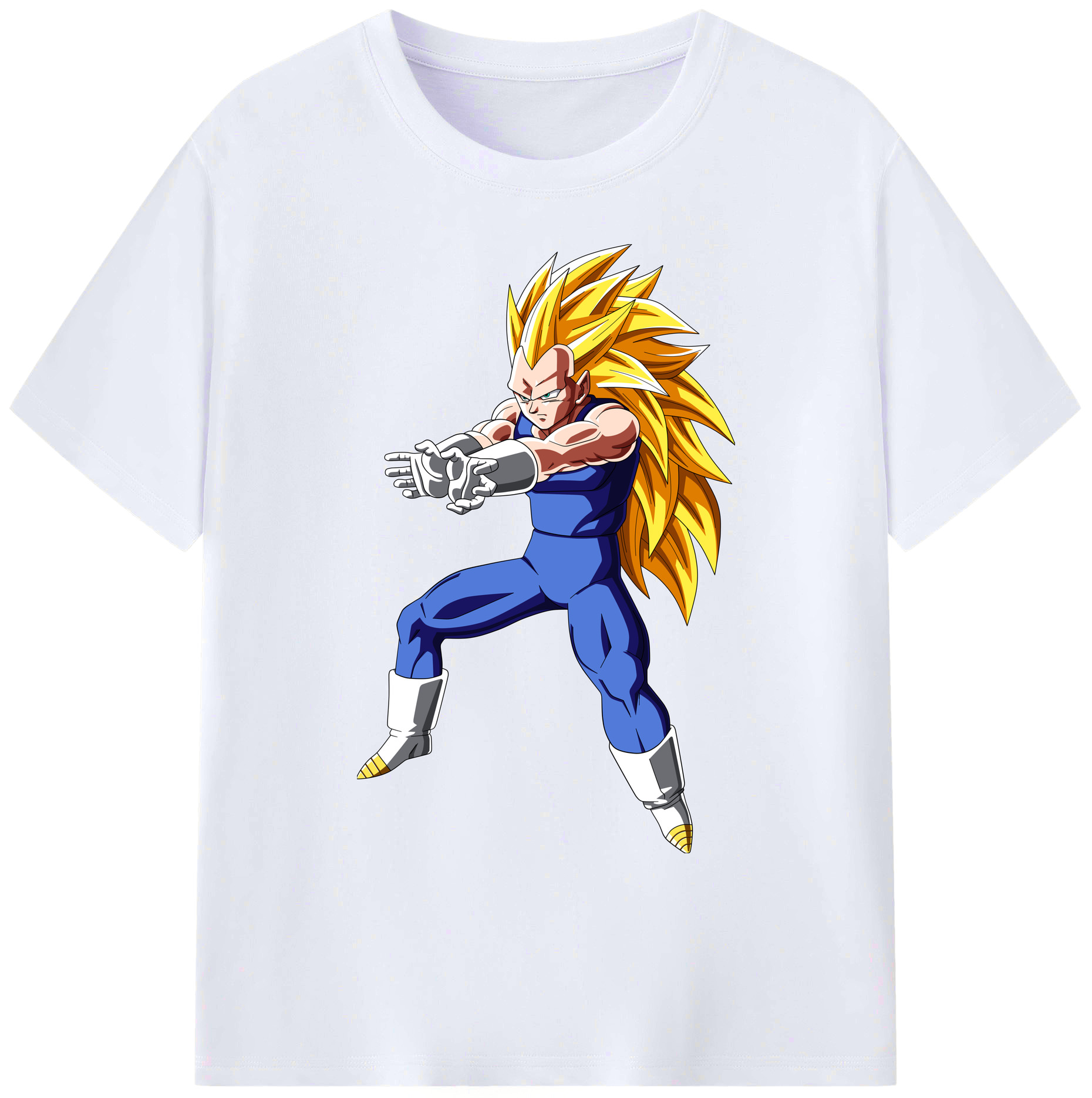 （画像用） ドラゴンボール ベジータ四世（Bejīta Yonsei）DRAGON BALL Vegeta IV 綿100％ メンズ半袖Tシャツ｜肌触りやわらか＆通気性