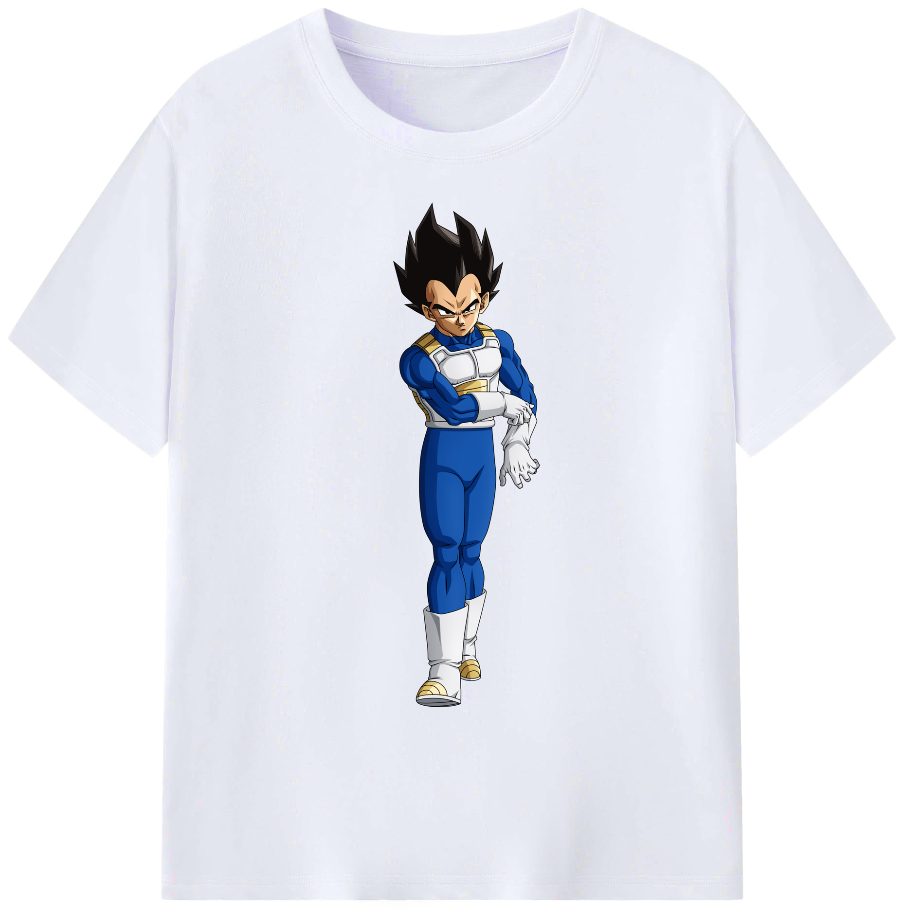（画像用） ドラゴンボール ベジータ四世（Bejīta Yonsei）DRAGON BALL Vegeta IV 綿100％ メンズ半袖Tシャツ｜肌触りやわらか＆通気性