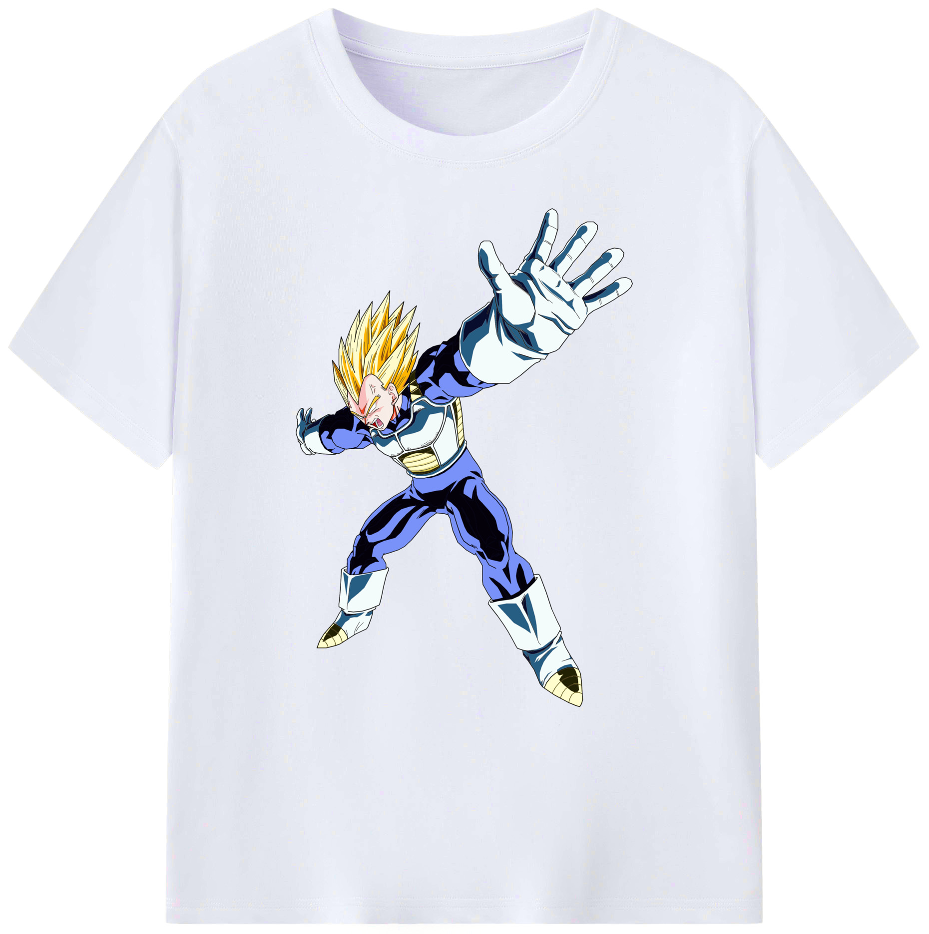 （画像用） ドラゴンボール ベジータ四世（Bejīta Yonsei）DRAGON BALL Vegeta IV 綿100％ メンズ半袖Tシャツ｜肌触りやわらか＆通気性