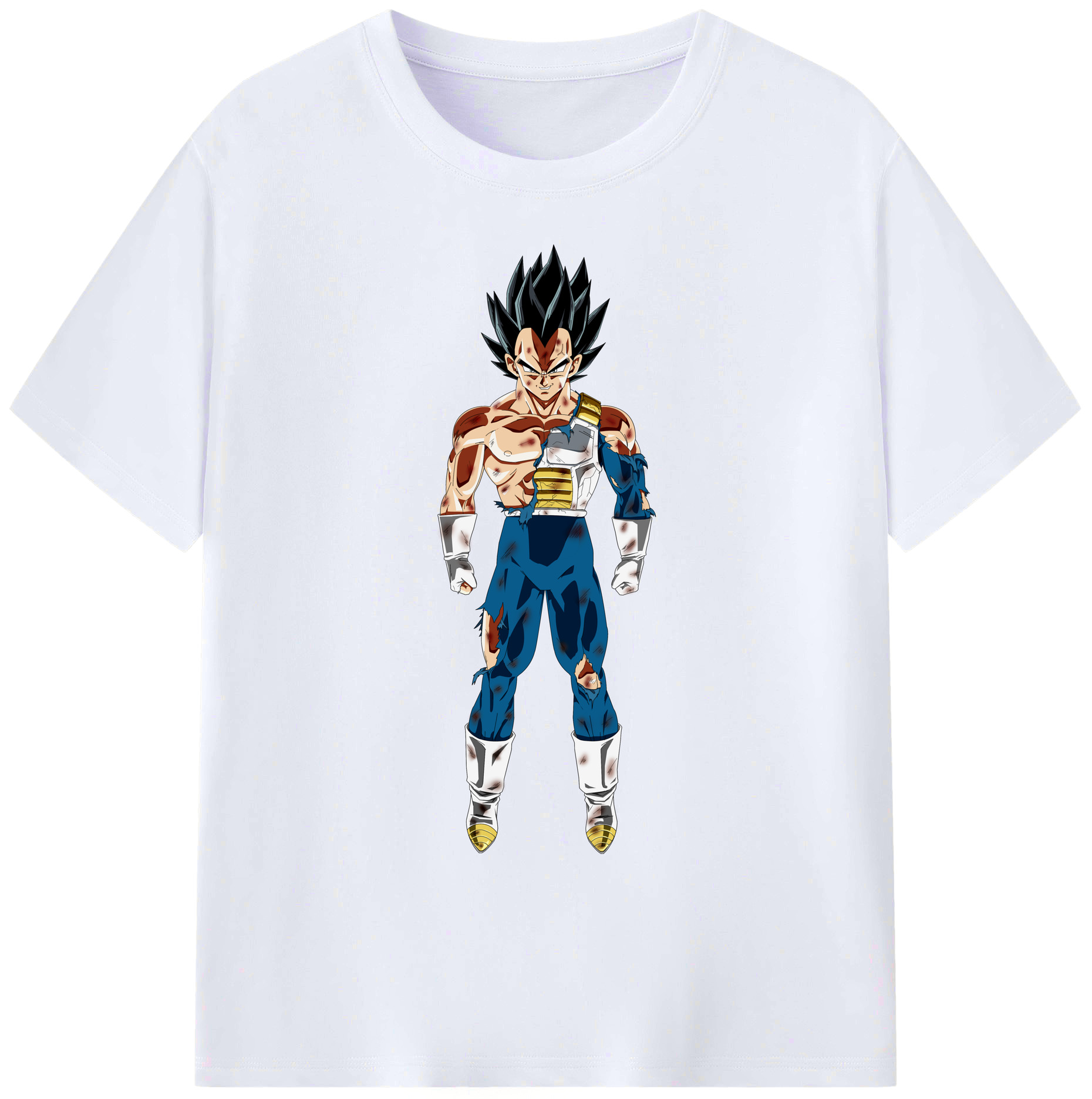 （画像用） ドラゴンボール ベジータ四世（Bejīta Yonsei）DRAGON BALL Vegeta IV 綿100％ メンズ半袖Tシャツ｜肌触りやわらか＆通気性