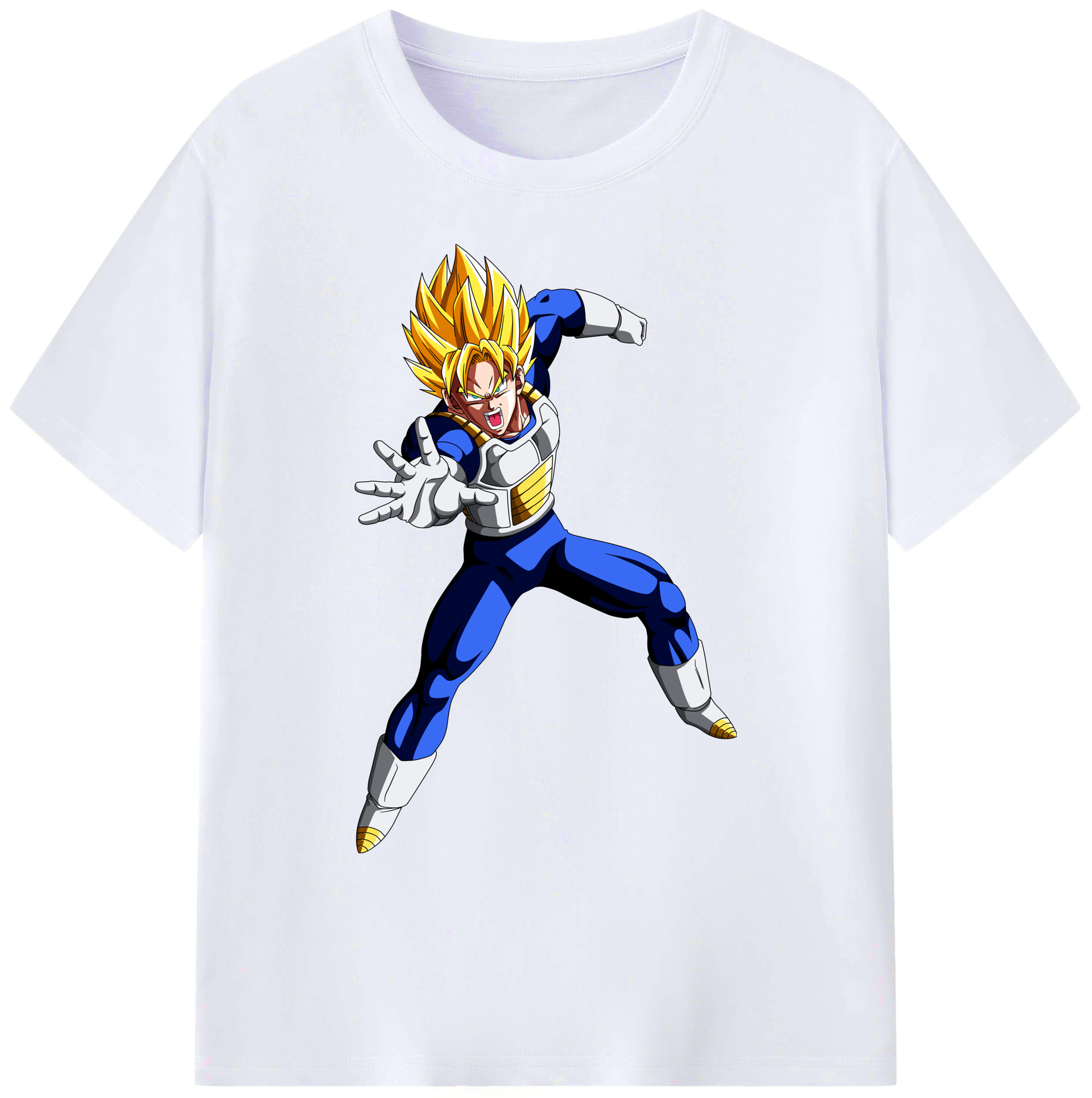 （画像用） ドラゴンボール ベジータ四世（Bejīta Yonsei）DRAGON BALL Vegeta IV 綿100％ メンズ半袖Tシャツ｜肌触りやわらか＆通気性
