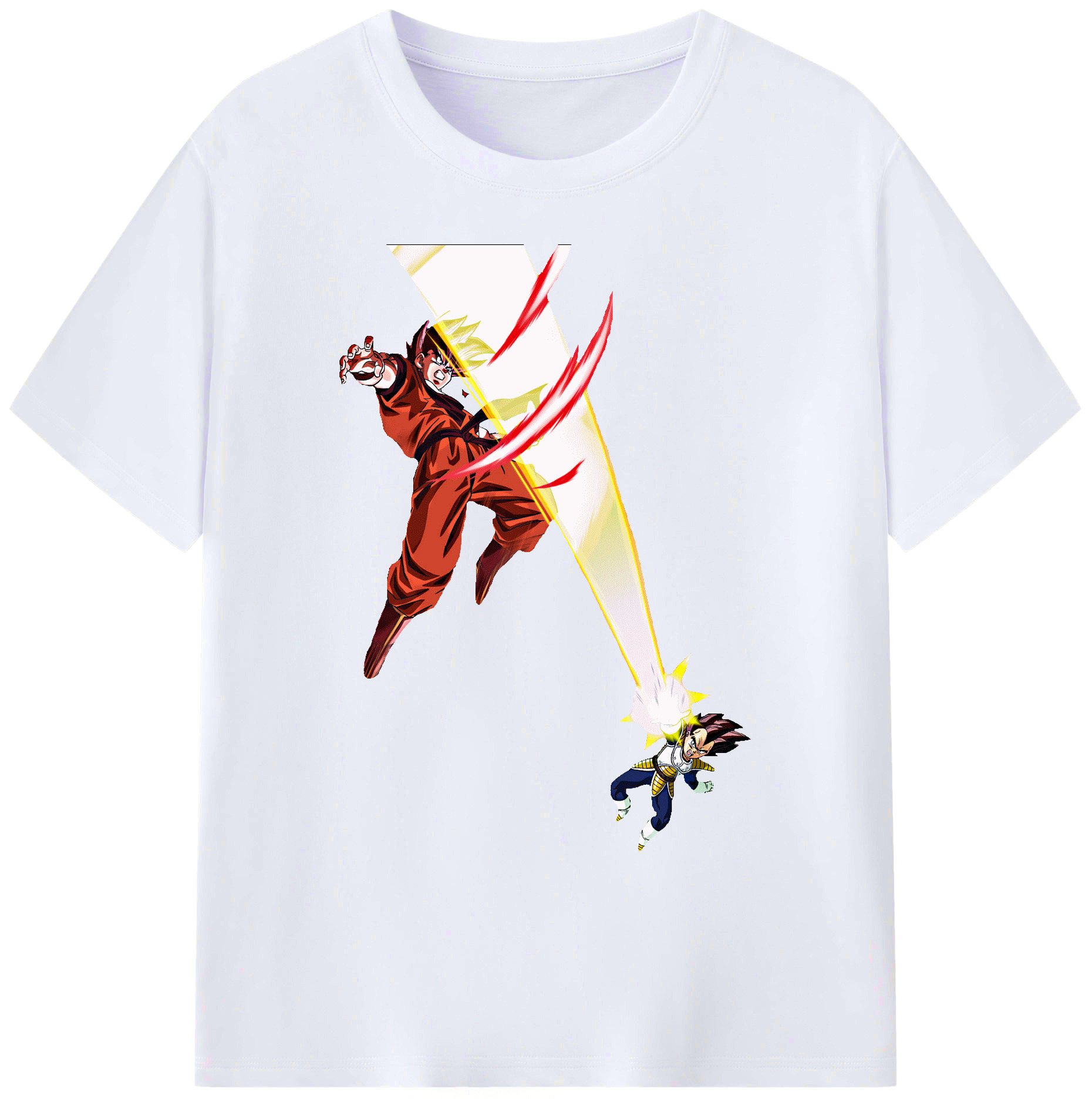 （画像用） ドラゴンボール ベジータ四世（Bejīta Yonsei）DRAGON BALL Vegeta IV 綿100％ メンズ半袖Tシャツ｜肌触りやわらか＆通気性