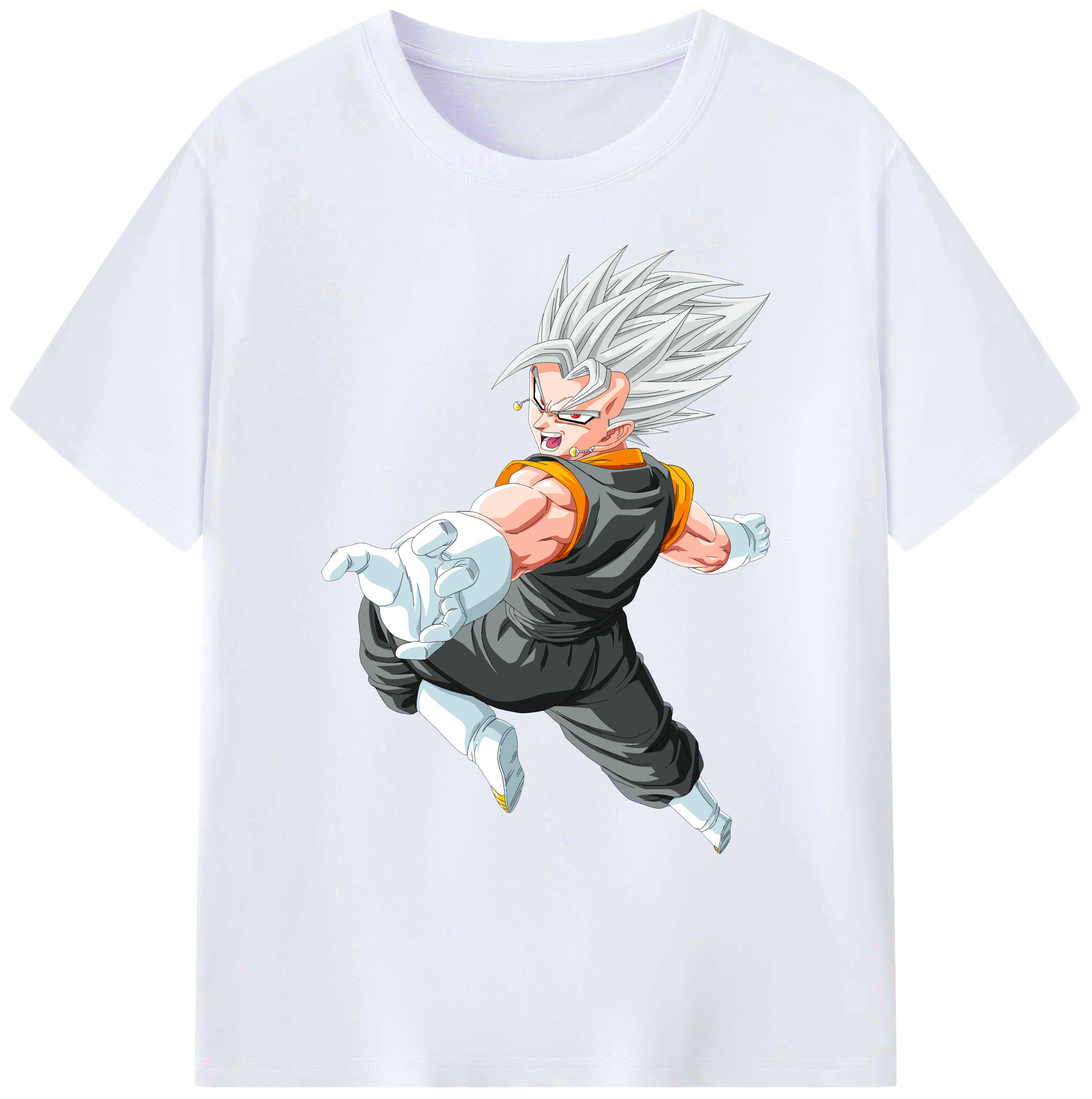 （画像用） ドラゴンボール ベジータ四世（Bejīta Yonsei）DRAGON BALL Vegeta IV 綿100％ メンズ半袖Tシャツ｜肌触りやわらか＆通気性