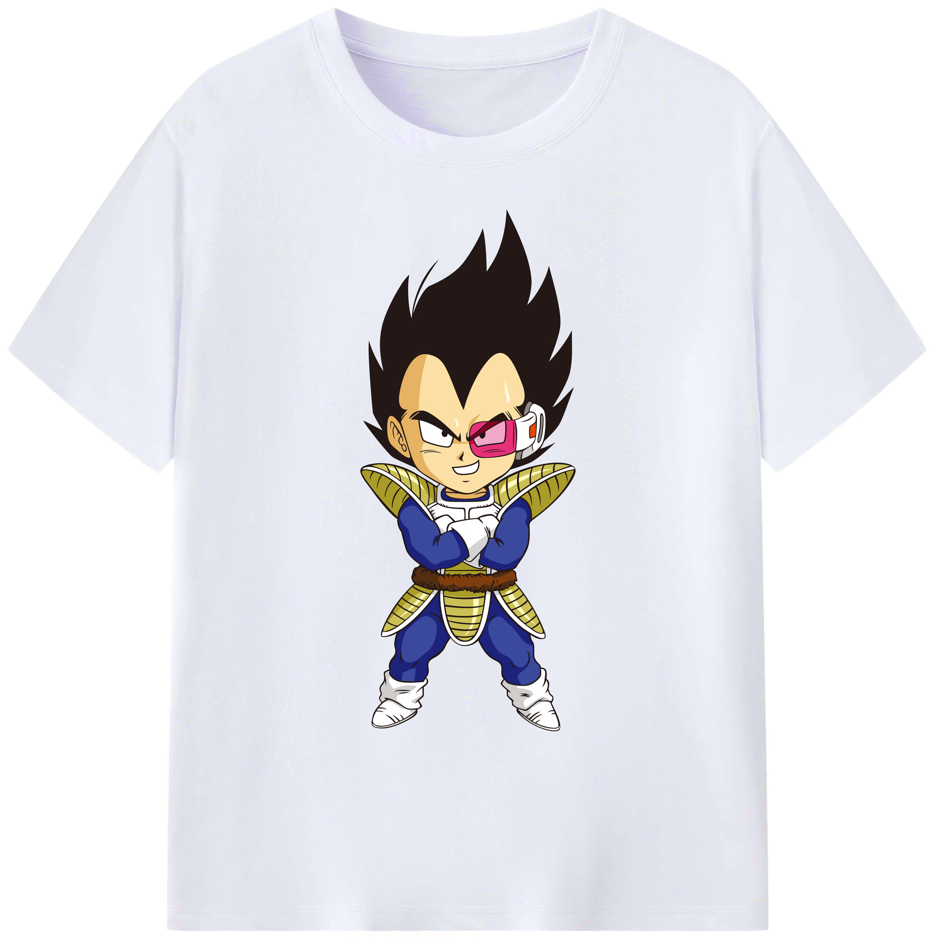 （画像用） ドラゴンボール ベジータ四世（Bejīta Yonsei）DRAGON BALL Vegeta IV 綿100％ メンズ半袖Tシャツ｜肌触りやわらか＆通気性