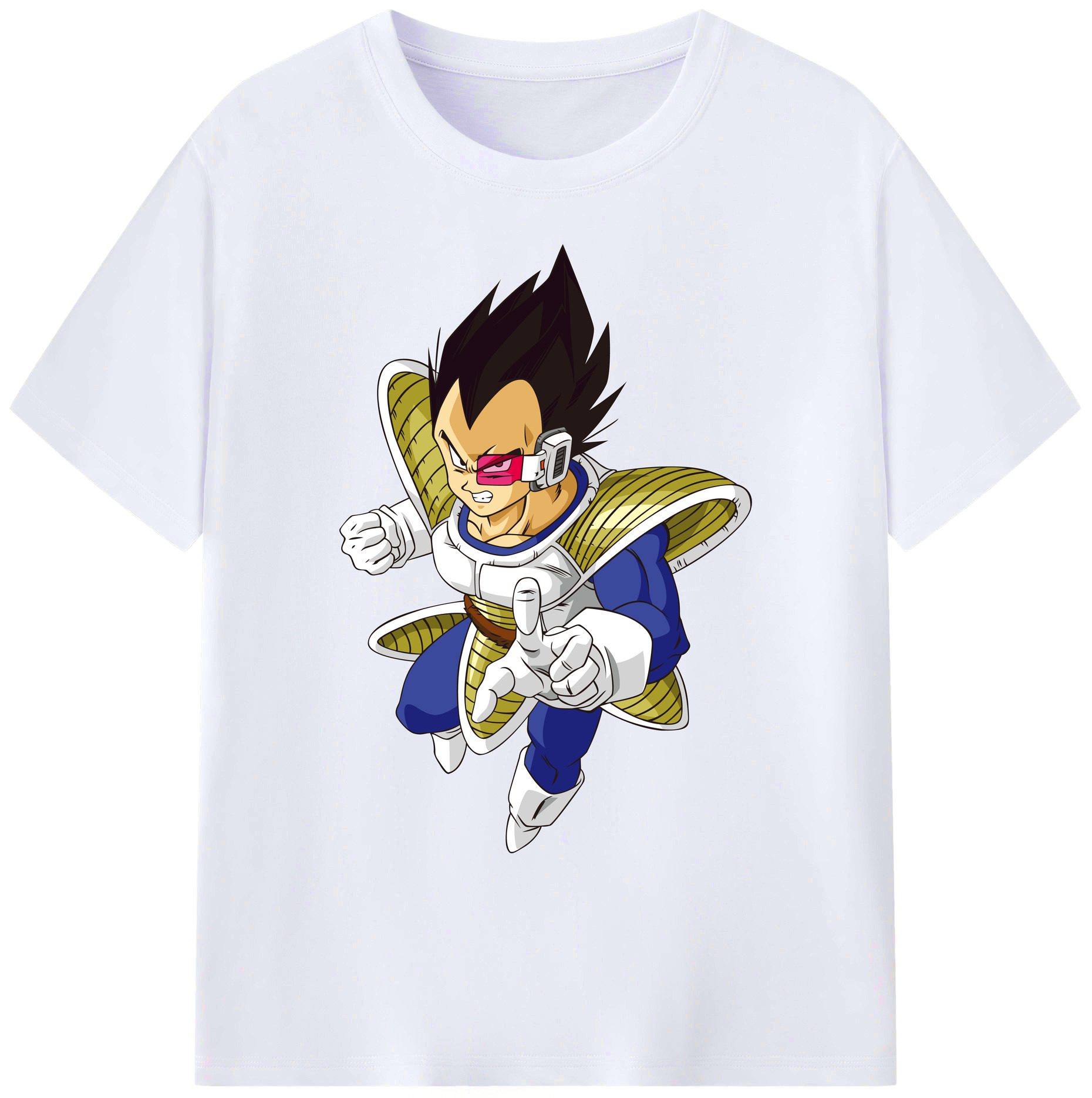 （画像用） ドラゴンボール ベジータ四世（Bejīta Yonsei）DRAGON BALL Vegeta IV 綿100％ メンズ半袖Tシャツ｜肌触りやわらか＆通気性