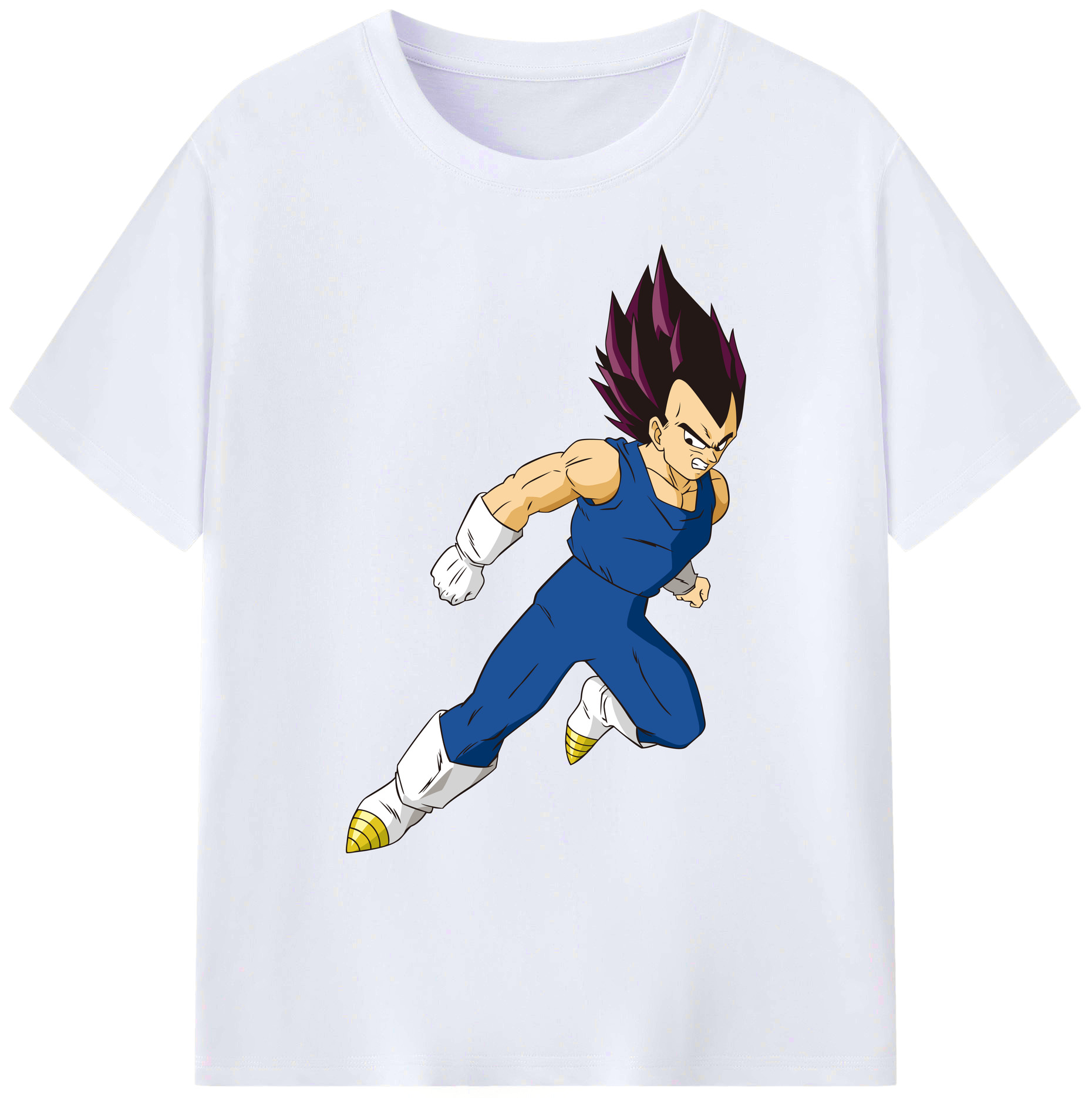 （画像用） ドラゴンボール ベジータ四世（Bejīta Yonsei）DRAGON BALL Vegeta IV 綿100％ メンズ半袖Tシャツ｜肌触りやわらか＆通気性