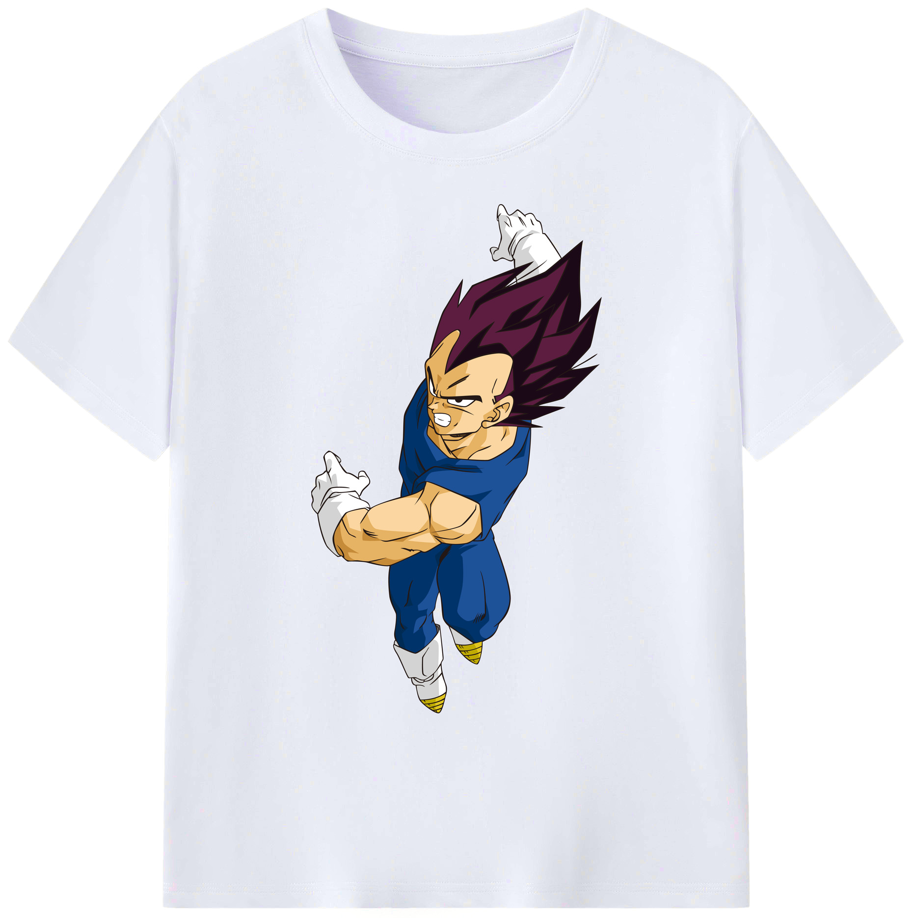 （画像用） ドラゴンボール ベジータ四世（Bejīta Yonsei）DRAGON BALL Vegeta IV 綿100％ メンズ半袖Tシャツ｜肌触りやわらか＆通気性