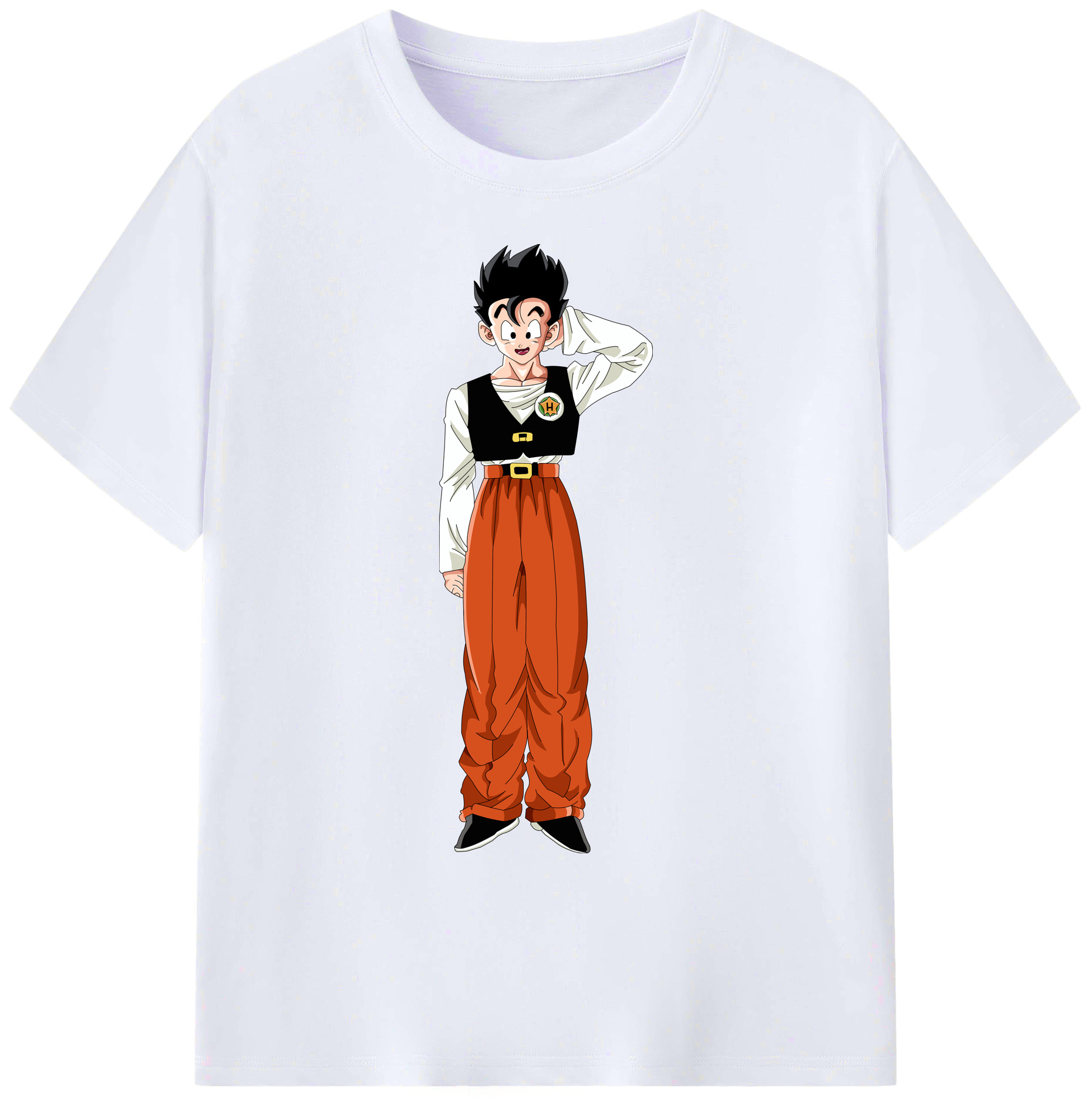 （画像用） ドラゴンボール 孫 悟飯（そんごはん）DRAGON BALL Son Gohan 綿100％ メンズ半袖Tシャツ｜肌触りやわらか＆通気性