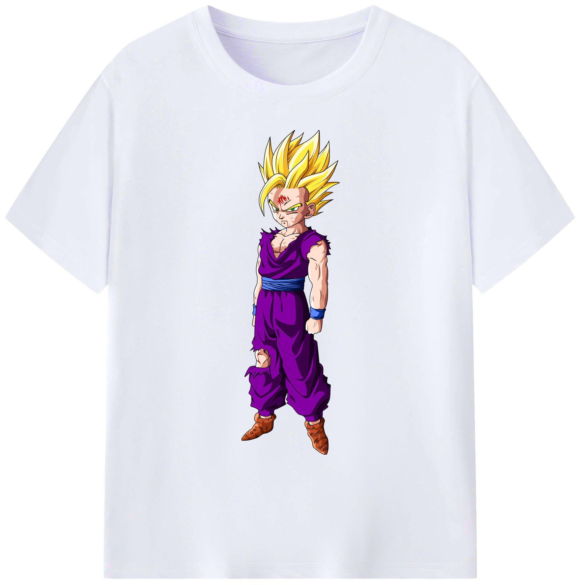 （画像用） ドラゴンボール 孫 悟飯（そんごはん）DRAGON BALL Son Gohan 綿100％ メンズ半袖Tシャツ｜肌触りやわらか＆通気性