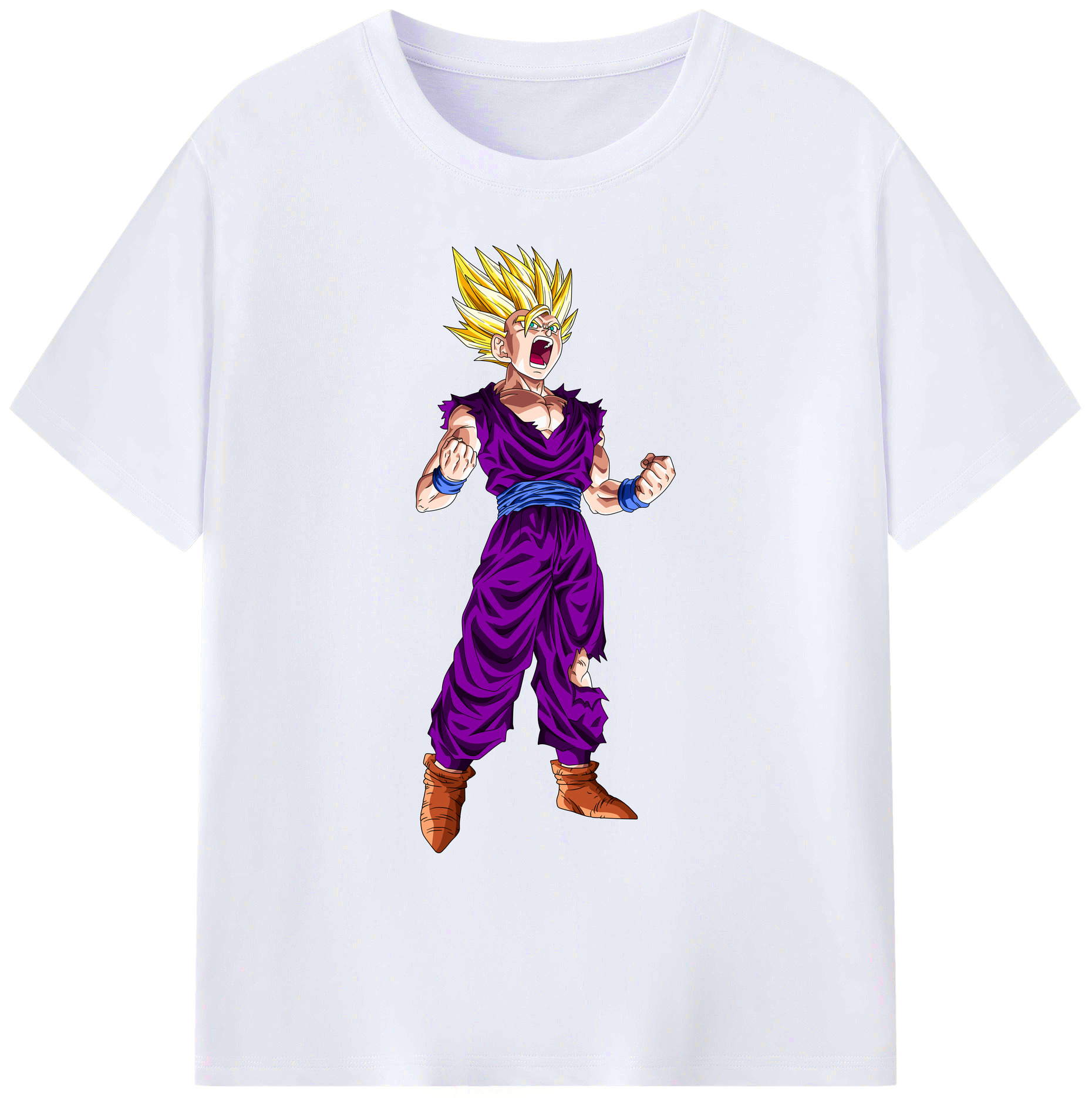 （画像用） ドラゴンボール 孫 悟飯（そんごはん）DRAGON BALL Son Gohan 綿100％ メンズ半袖Tシャツ｜肌触りやわらか＆通気性