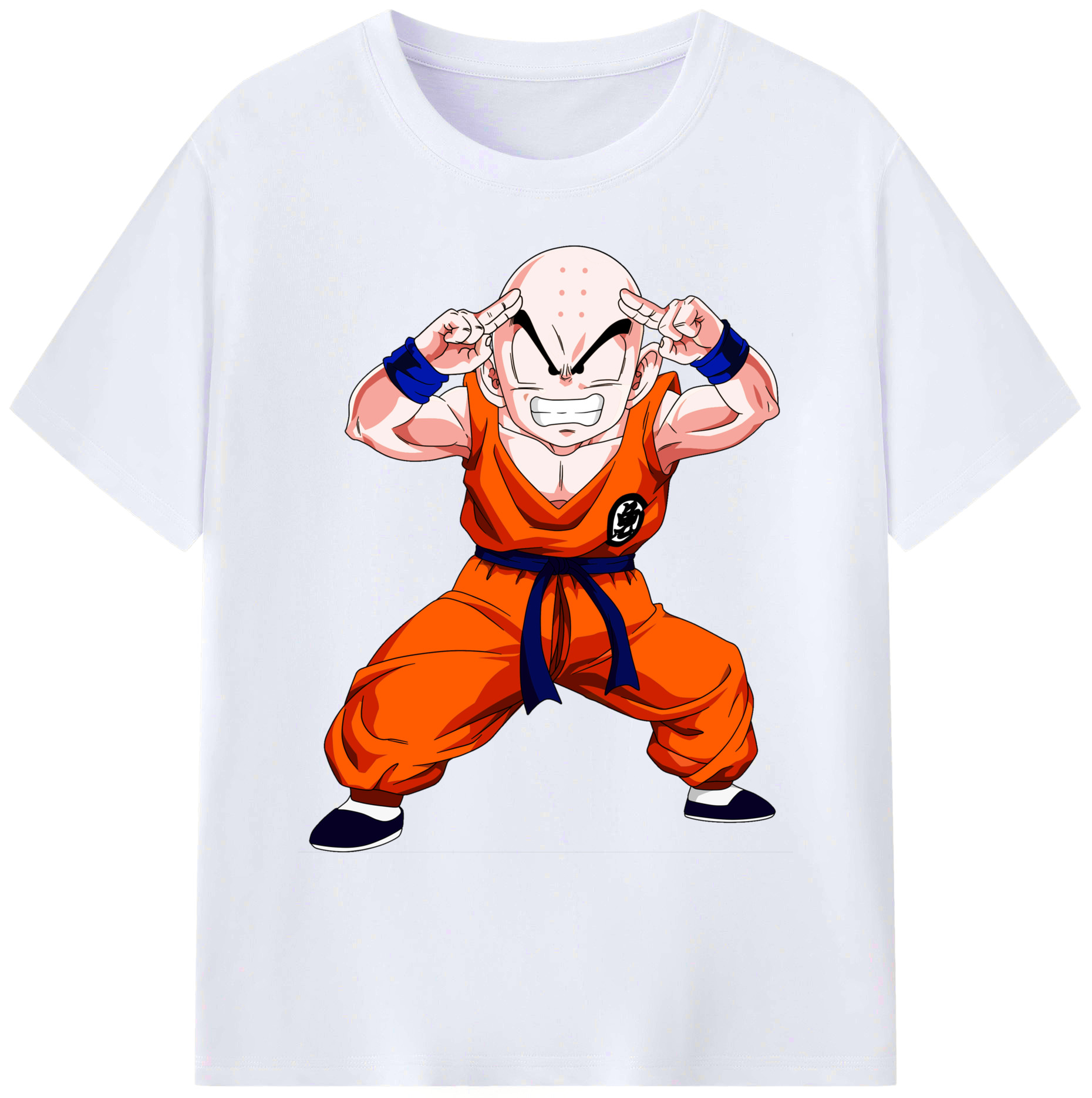 （画像用） ドラゴンボール クリリン DRAGON BALL krillin 綿100％ メンズ半袖Tシャツ｜肌触りやわらか＆通気性