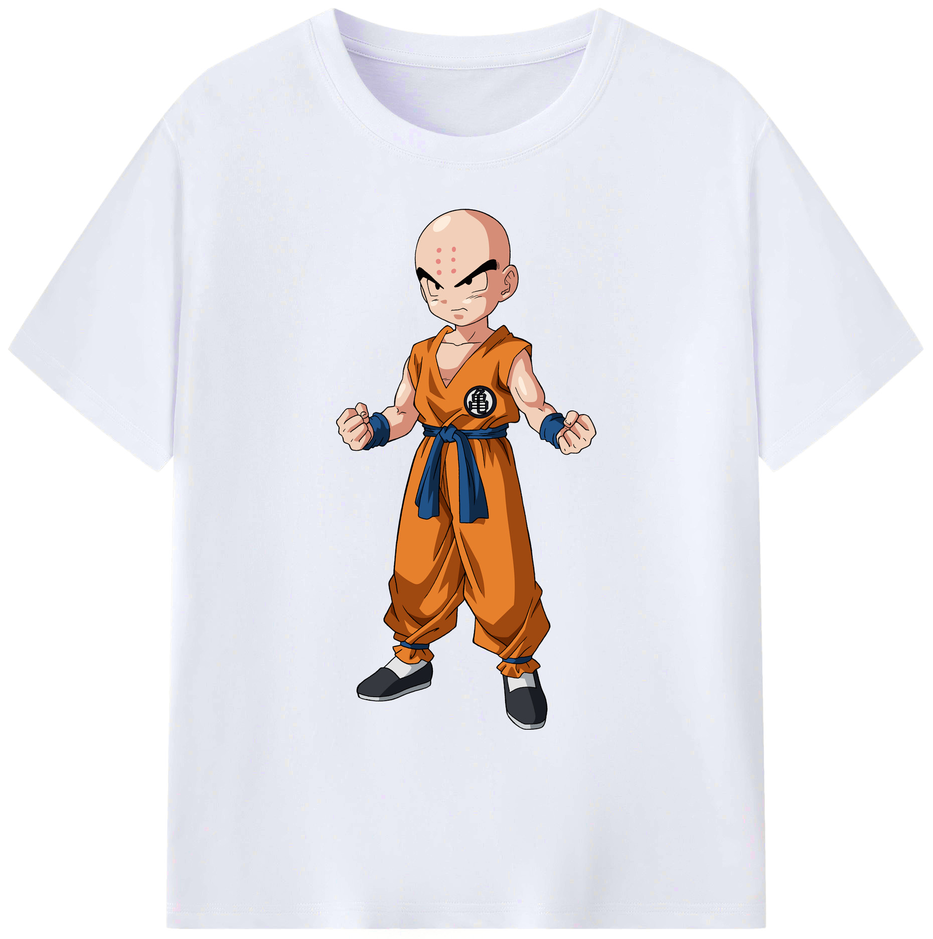 （画像用） ドラゴンボール クリリン DRAGON BALL krillin 綿100％ メンズ半袖Tシャツ｜肌触りやわらか＆通気性
