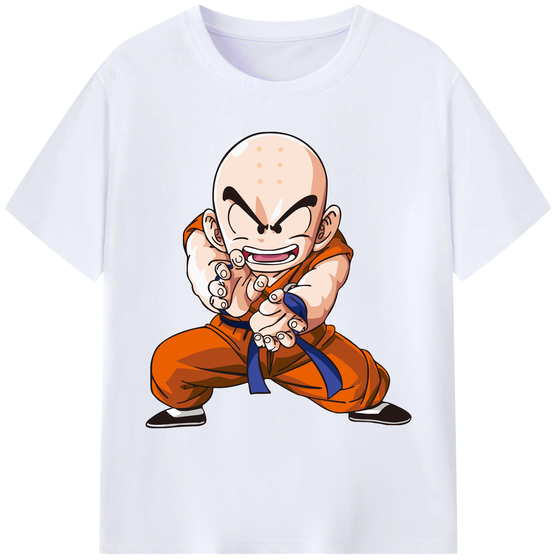 （画像用） ドラゴンボール クリリン DRAGON BALL krillin 綿100％ メンズ半袖Tシャツ｜肌触りやわらか＆通気性