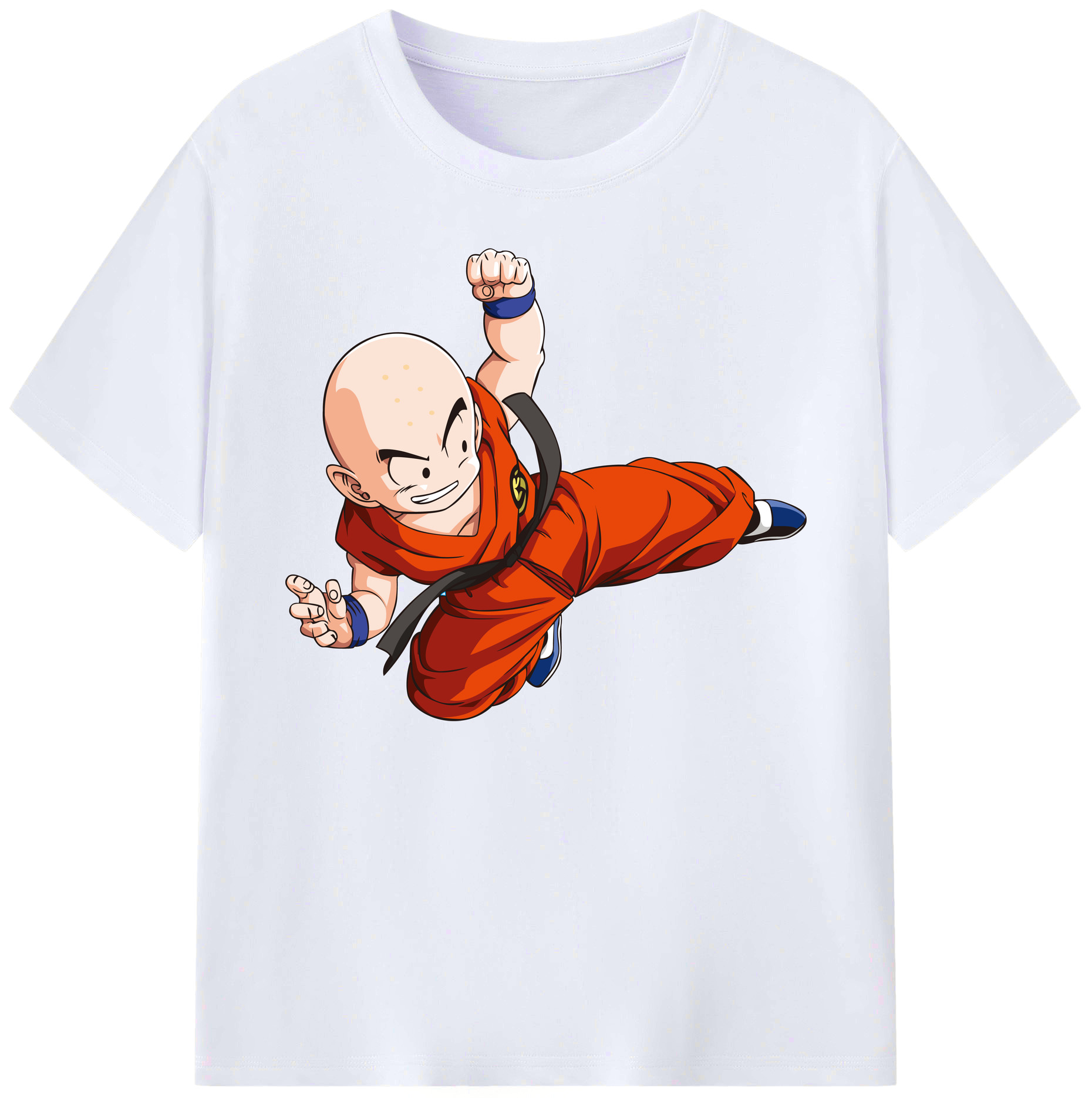 （画像用） ドラゴンボール クリリン DRAGON BALL krillin 綿100％ メンズ半袖Tシャツ｜肌触りやわらか＆通気性