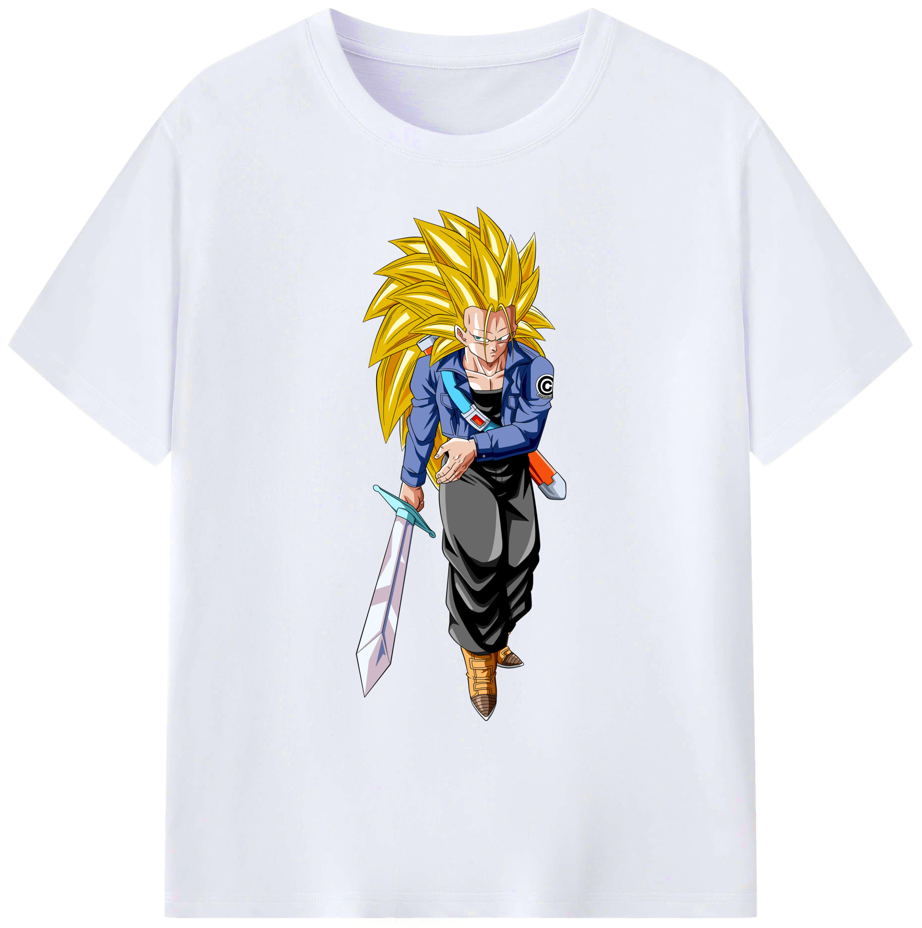 （画像用） ドラゴンボール トランクス（Torankusu）DRAGON BALL Trunks 綿100％ メンズ半袖Tシャツ｜肌触りやわらか＆通気性