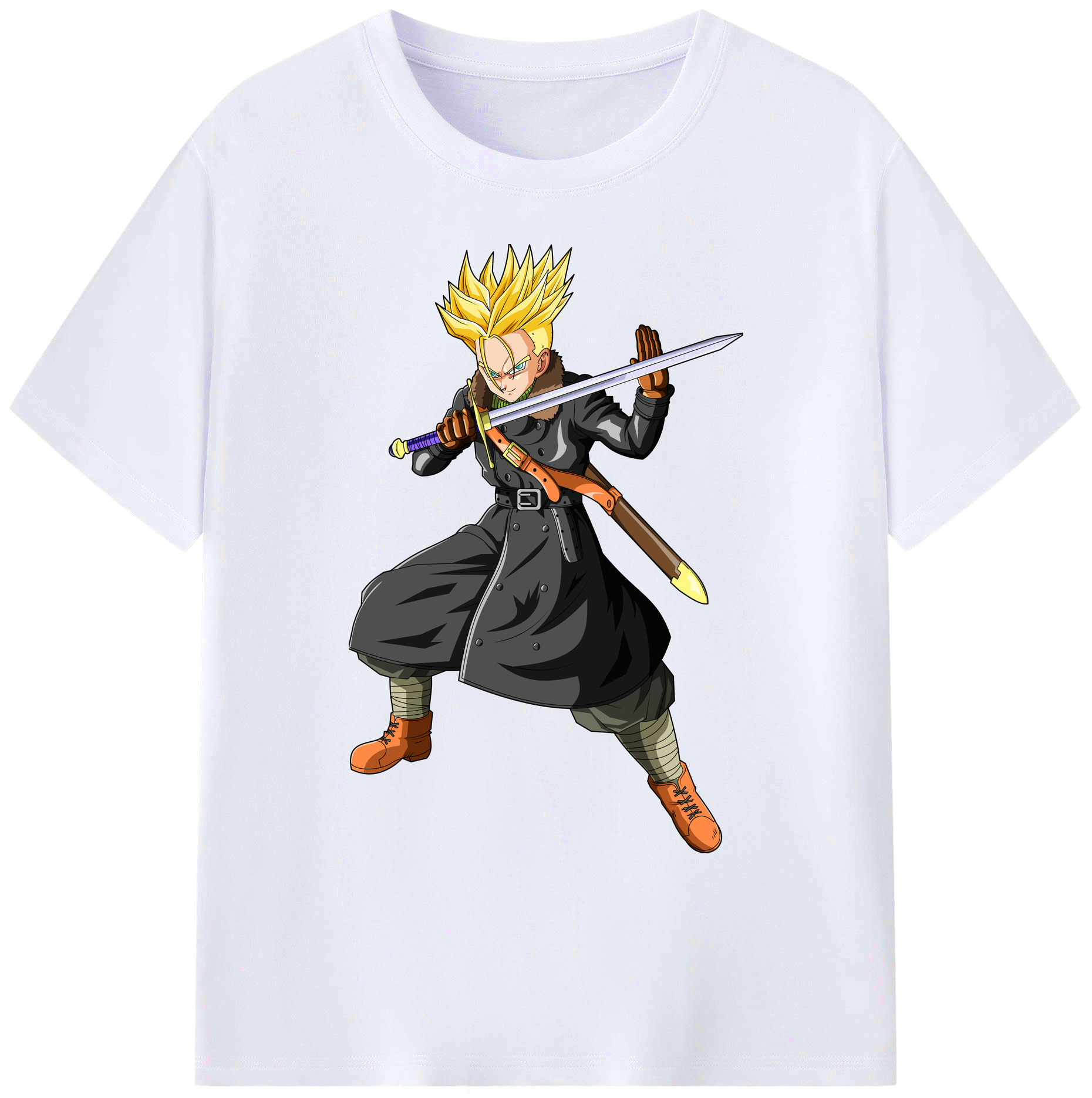 （画像用） ドラゴンボール トランクス（Torankusu）DRAGON BALL Trunks 綿100％ メンズ半袖Tシャツ｜肌触りやわらか＆通気性