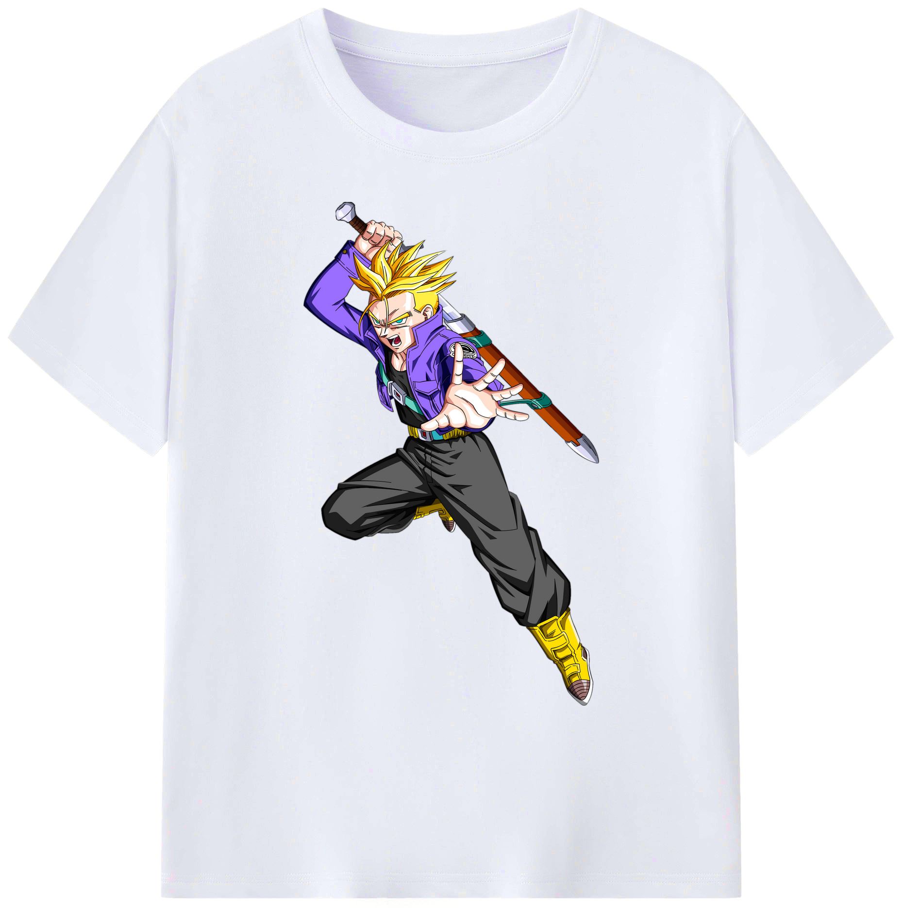 （画像用） ドラゴンボール トランクス（Torankusu）DRAGON BALL Trunks 綿100％ メンズ半袖Tシャツ｜肌触りやわらか＆通気性
