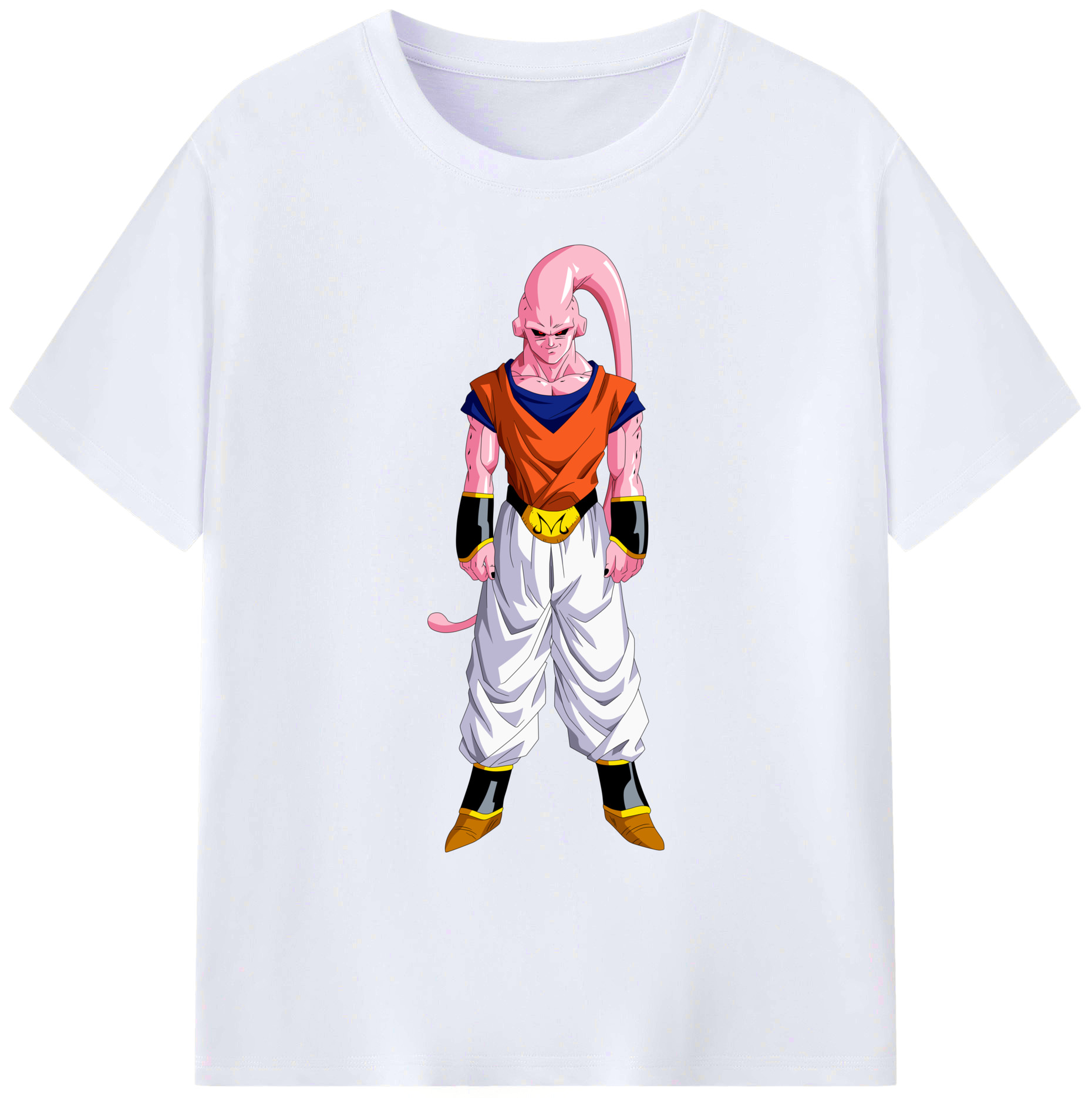 （画像用） ドラゴンボール 魔人ブウ DRAGON BALL Majin Buu 綿100％ メンズ半袖Tシャツ｜肌触りやわらか＆通気性