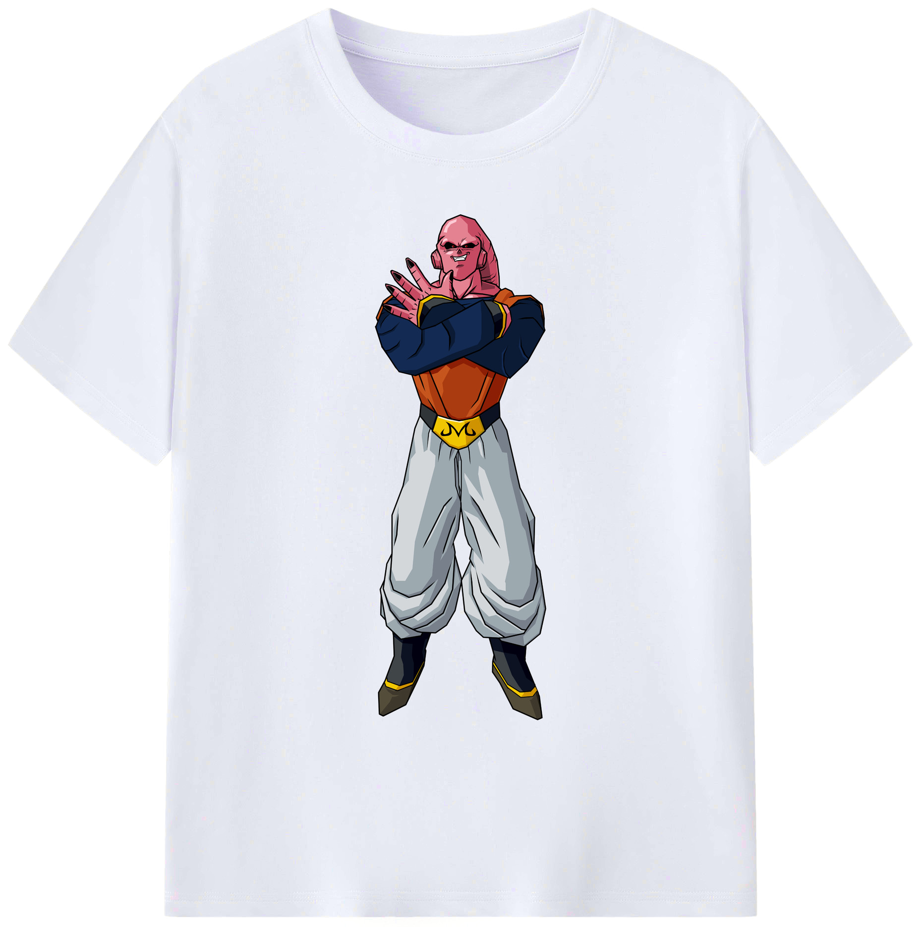 （画像用） ドラゴンボール 魔人ブウ DRAGON BALL Majin Buu 綿100％ メンズ半袖Tシャツ｜肌触りやわらか＆通気性