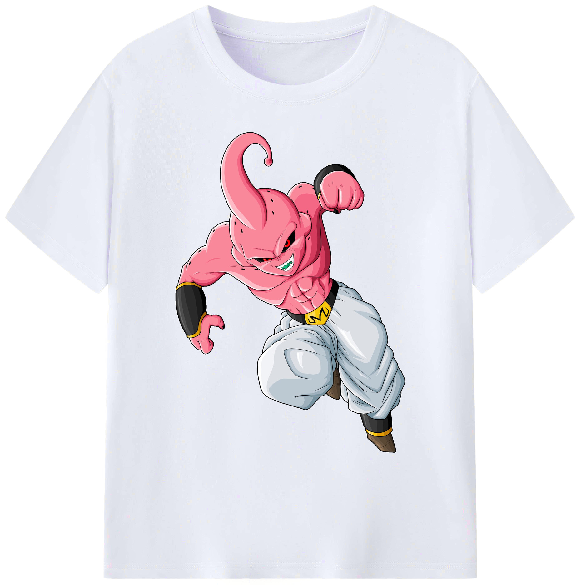 （画像用） ドラゴンボール 魔人ブウ DRAGON BALL Majin Buu 綿100％ メンズ半袖Tシャツ｜肌触りやわらか＆通気性