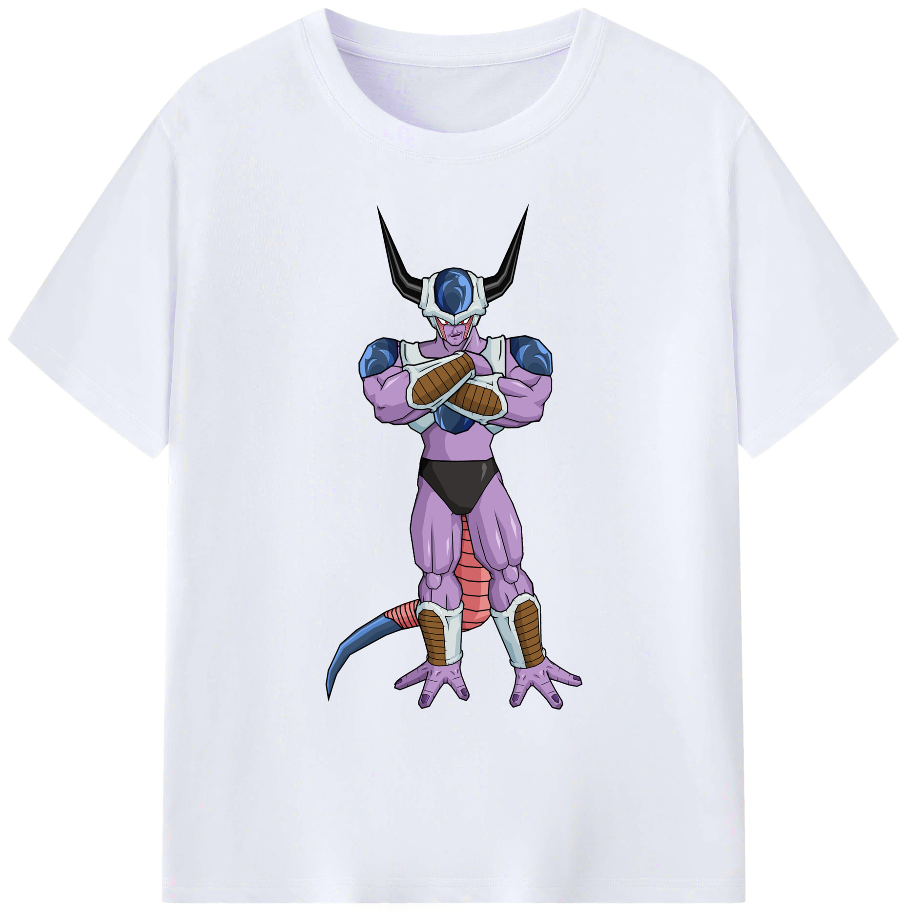 （画像用） ドラゴンボール フリーザ DRAGON BALL Frieza 綿100％ メンズ半袖Tシャツ｜肌触りやわらか＆通気性
