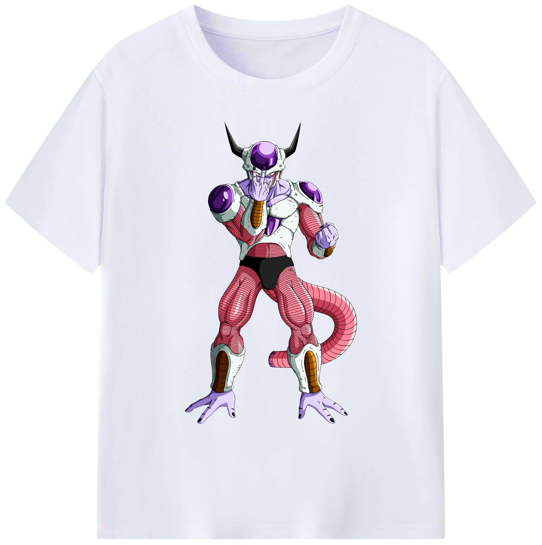 （画像用） ドラゴンボール フリーザ DRAGON BALL Frieza 綿100％ メンズ半袖Tシャツ｜肌触りやわらか＆通気性