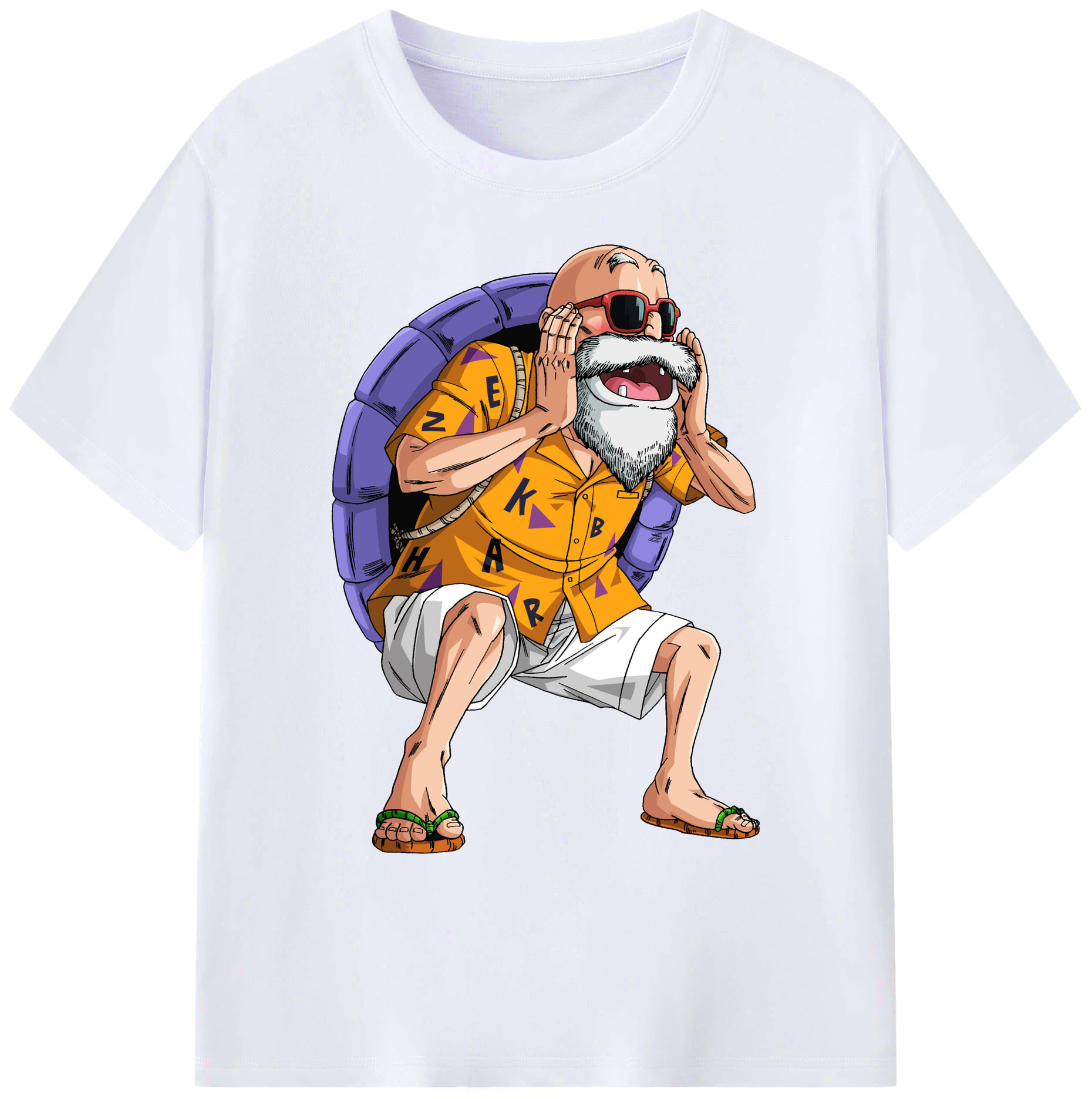 （画像用） ドラゴンボール 亀仙人（かめせんにん） DRAGON BALL Master Roshi Kame Sennin 綿100％ メンズ半袖Tシャツ｜肌触りやわらか＆通気性