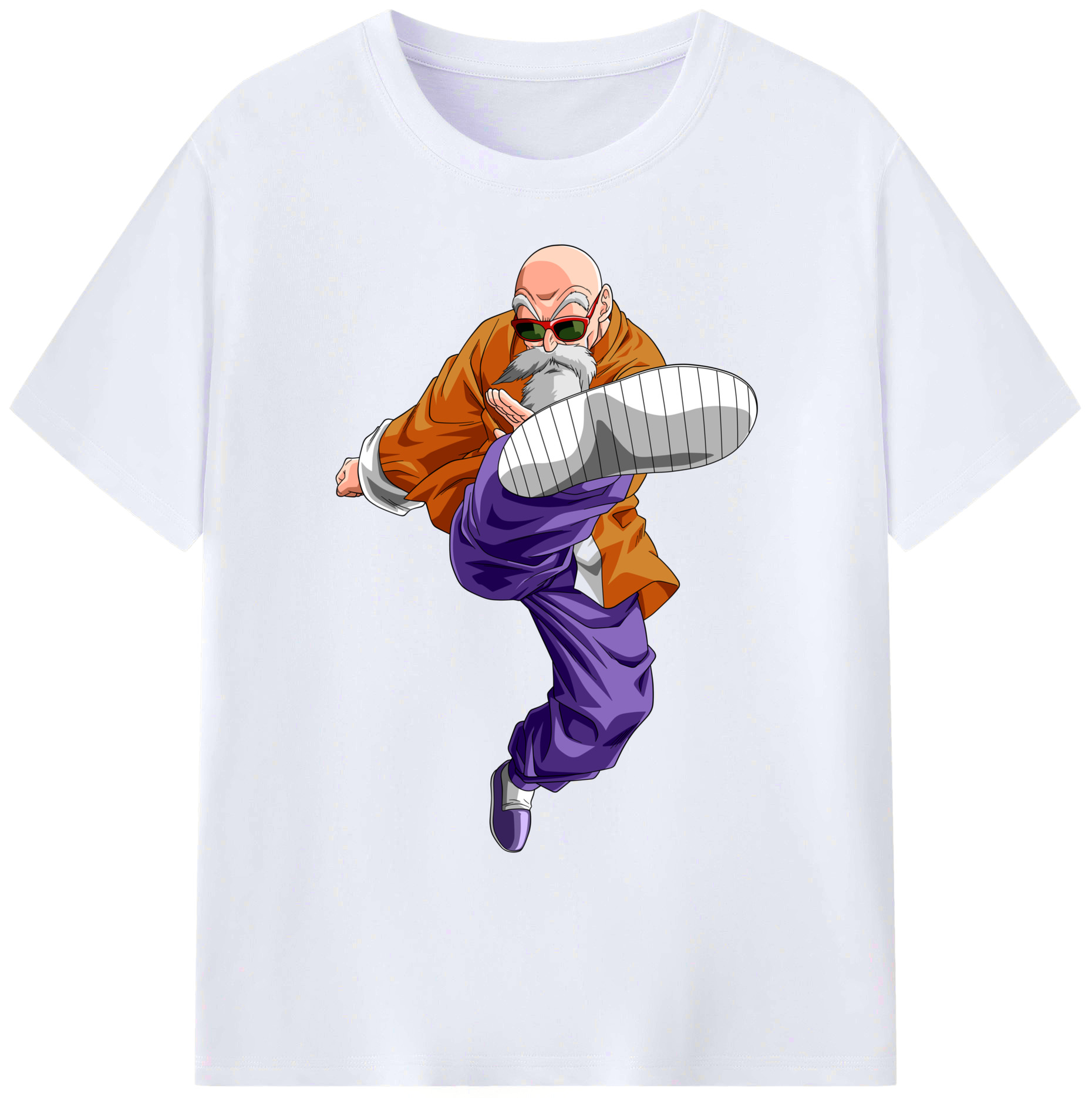（画像用） ドラゴンボール 亀仙人（かめせんにん） DRAGON BALL Master Roshi Kame Sennin 綿100％ メンズ半袖Tシャツ｜肌触りやわらか＆通気性