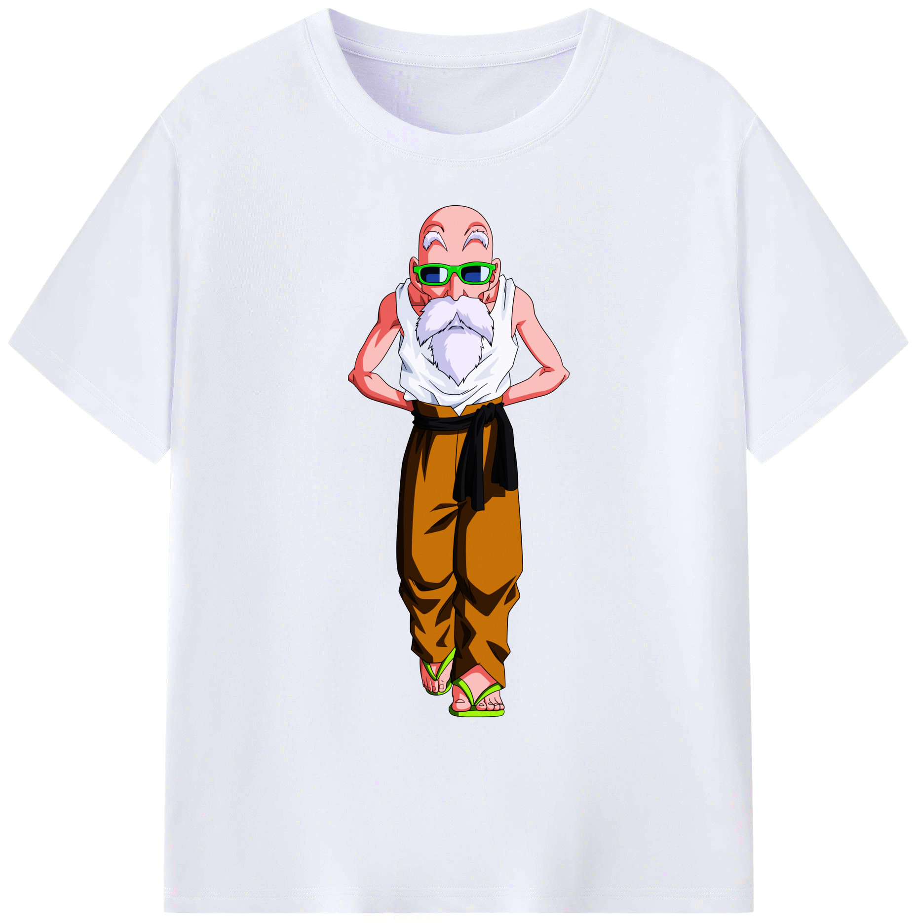 （画像用） ドラゴンボール 亀仙人（かめせんにん） DRAGON BALL Master Roshi Kame Sennin 綿100％ メンズ半袖Tシャツ｜肌触りやわらか＆通気性