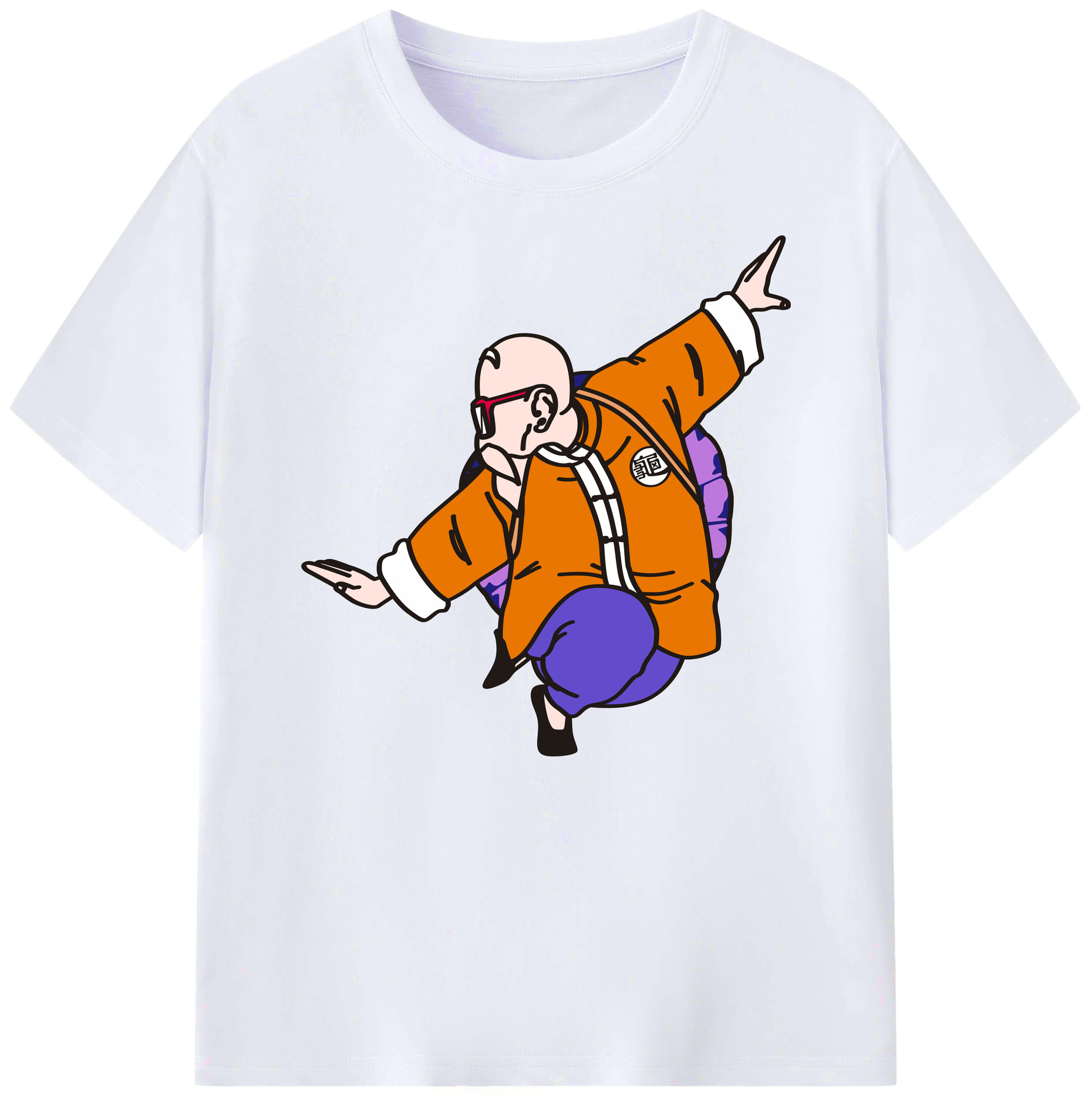 （画像用） ドラゴンボール 亀仙人（かめせんにん） DRAGON BALL Master Roshi Kame Sennin 綿100％ メンズ半袖Tシャツ｜肌触りやわらか＆通気性