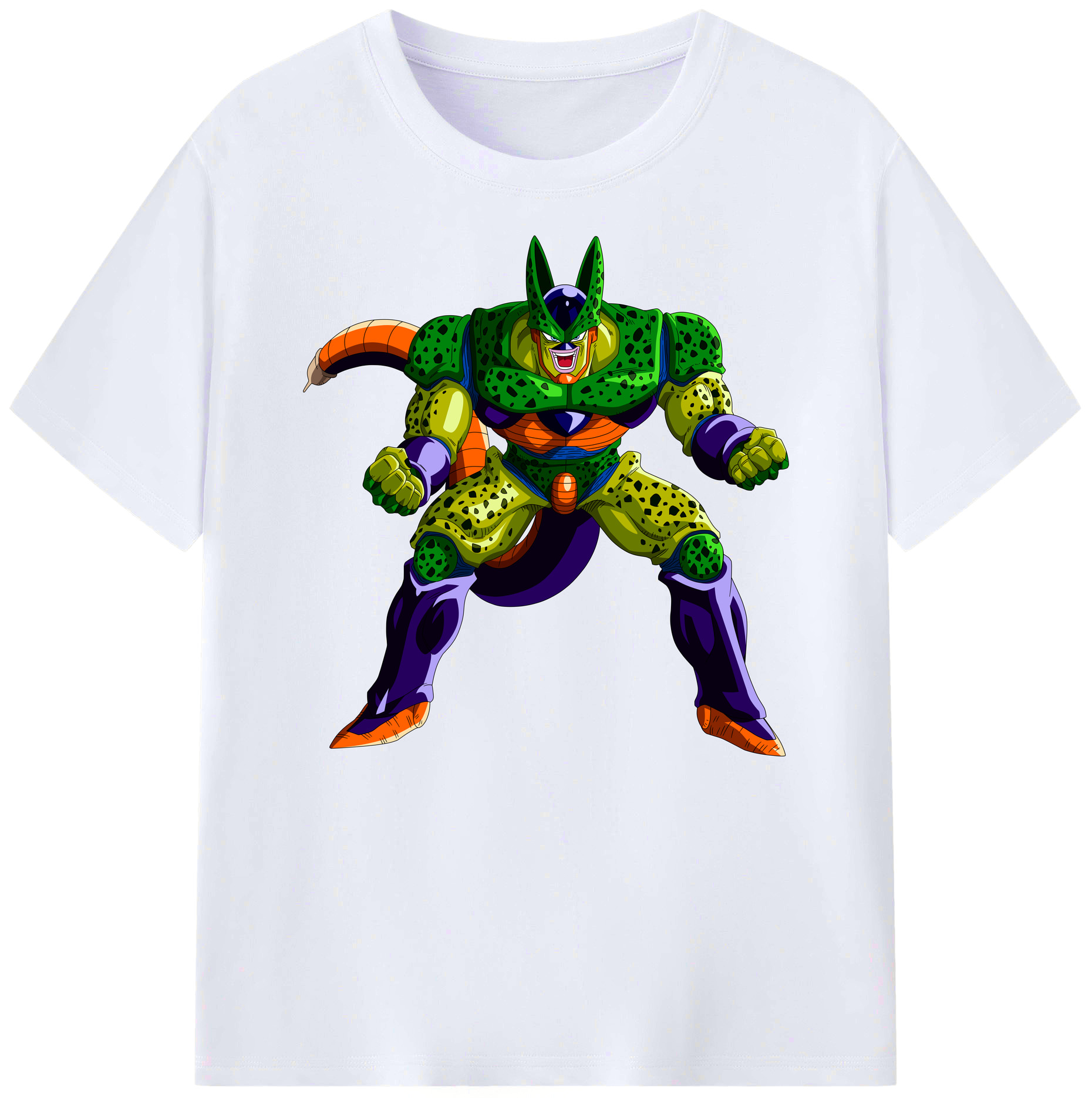 （画像用） ドラゴンボール セル DRAGON BALL Cell 綿100％ メンズ半袖Tシャツ｜肌触りやわらか＆通気性