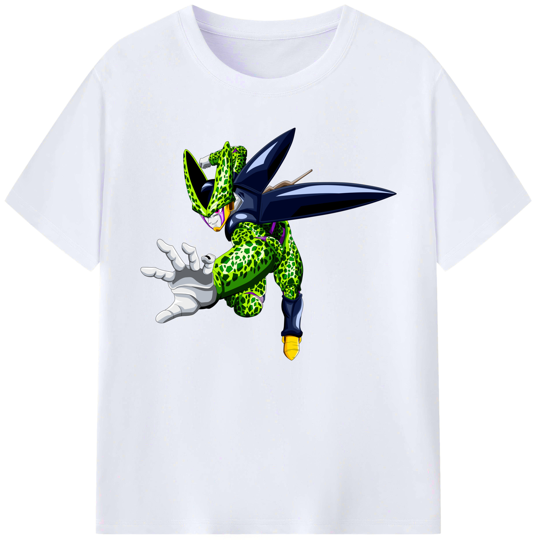（画像用） ドラゴンボール セル DRAGON BALL Cell 綿100％ メンズ半袖Tシャツ｜肌触りやわらか＆通気性