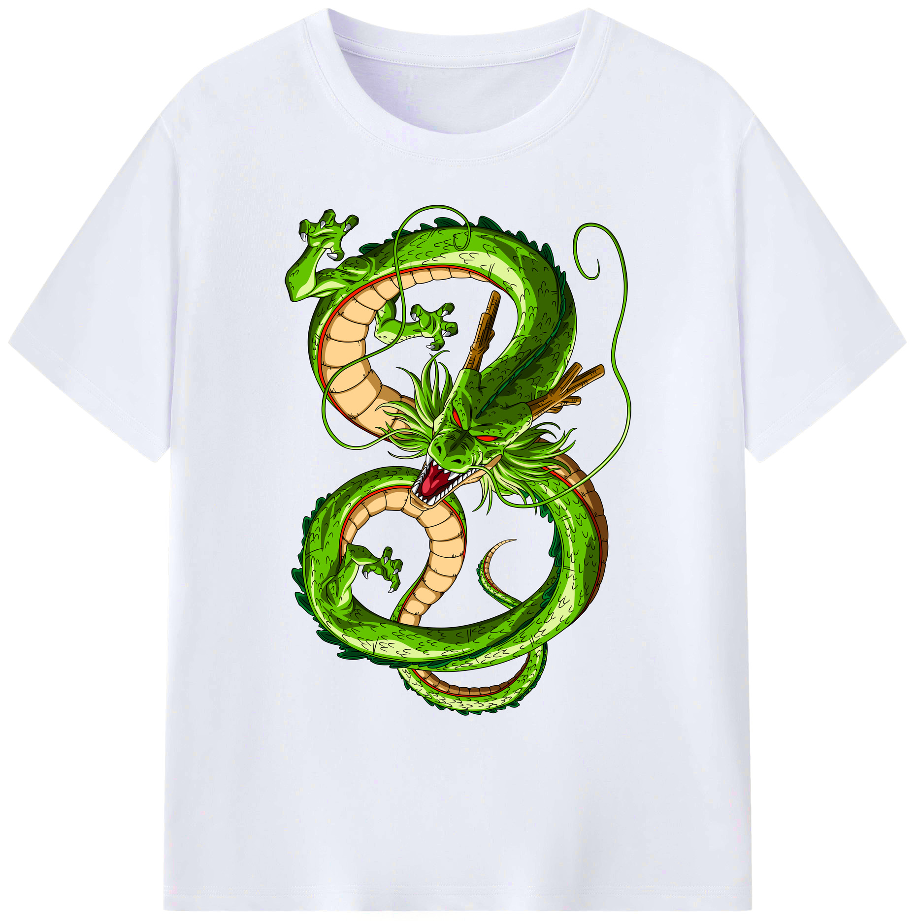 （画像用） ドラゴンボール 神龍 シェンロン DRAGON BALL Shenron 綿100％ メンズ半袖Tシャツ｜肌触りやわらか＆通気性
