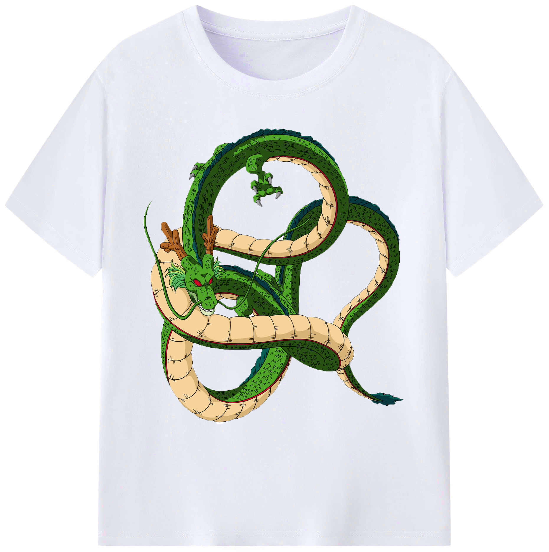 （画像用） ドラゴンボール 神龍 シェンロン DRAGON BALL Shenron 綿100％ メンズ半袖Tシャツ｜肌触りやわらか＆通気性