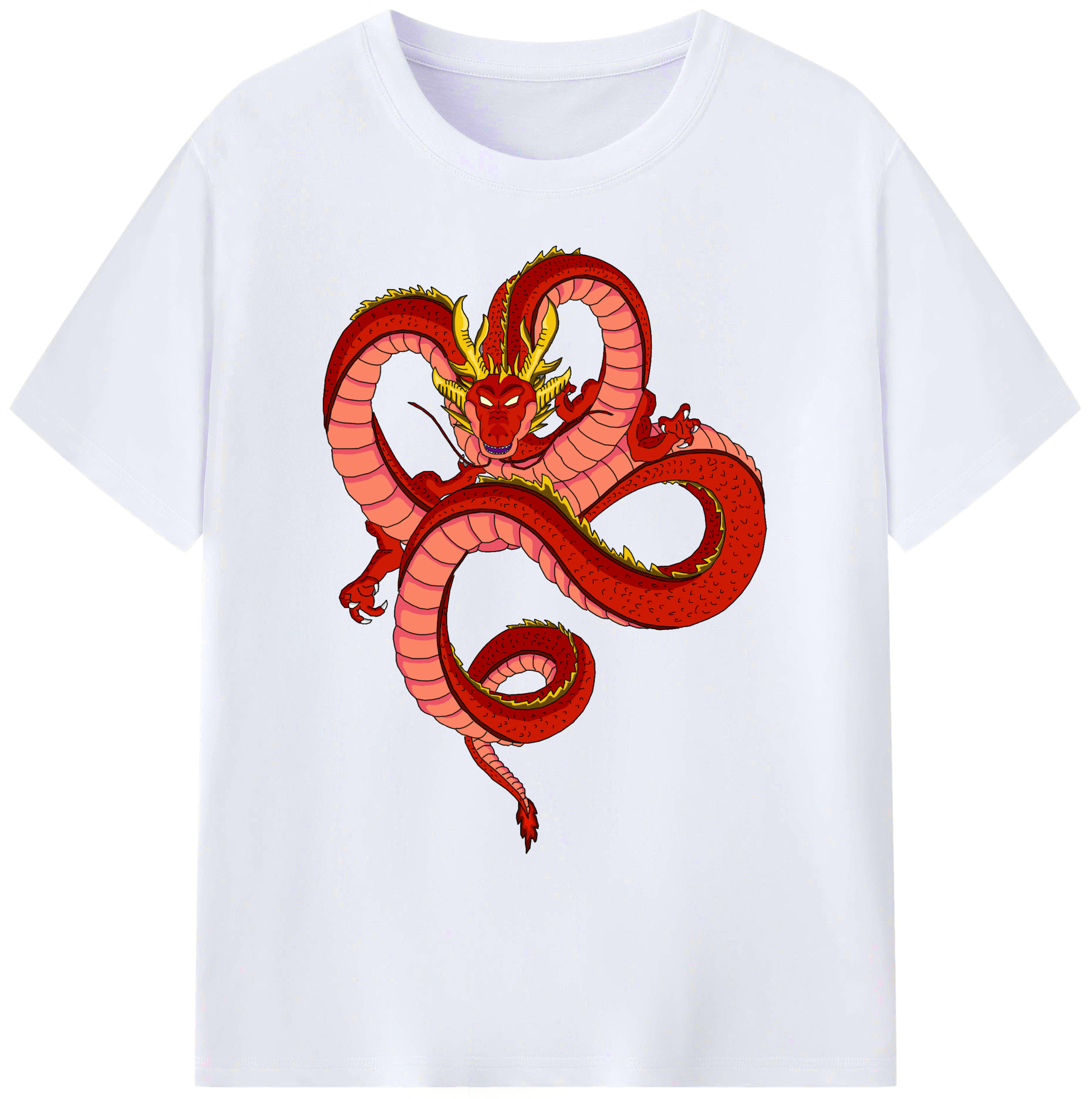 （画像用） ドラゴンボール 神龍 シェンロン DRAGON BALL Shenron 綿100％ メンズ半袖Tシャツ｜肌触りやわらか＆通気性