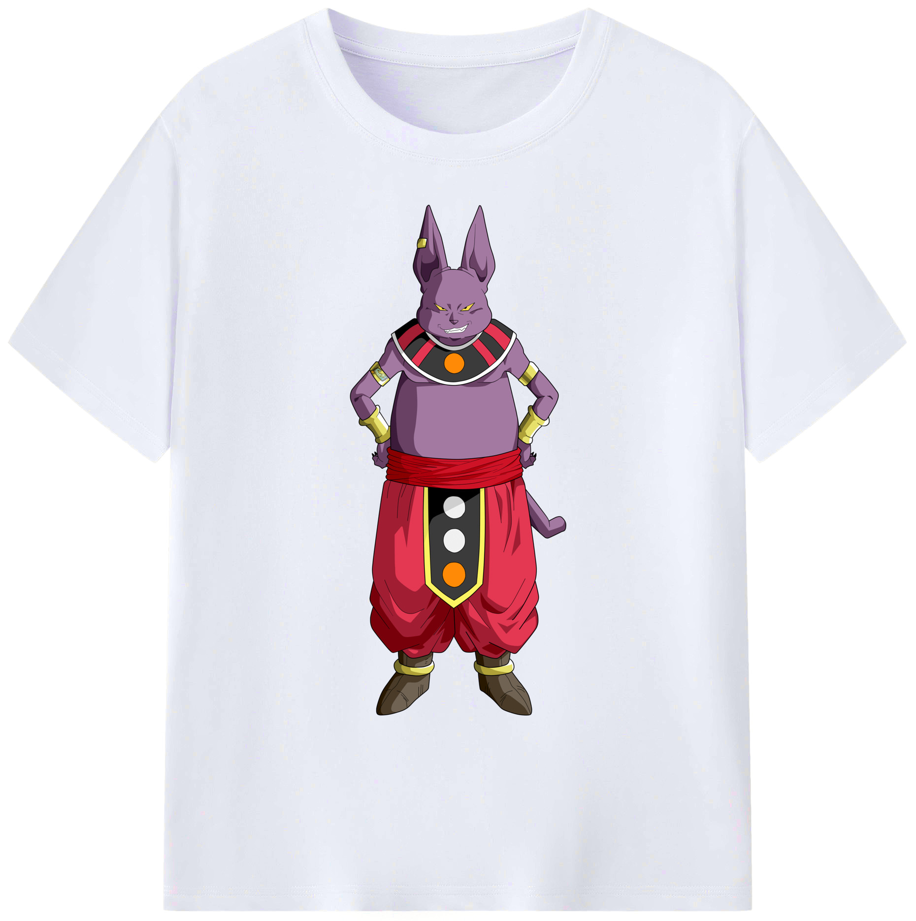 （画像用） ドラゴンボール シャンパ DRAGON BALL Champa 綿100％ メンズ半袖Tシャツ｜肌触りやわらか＆通気性