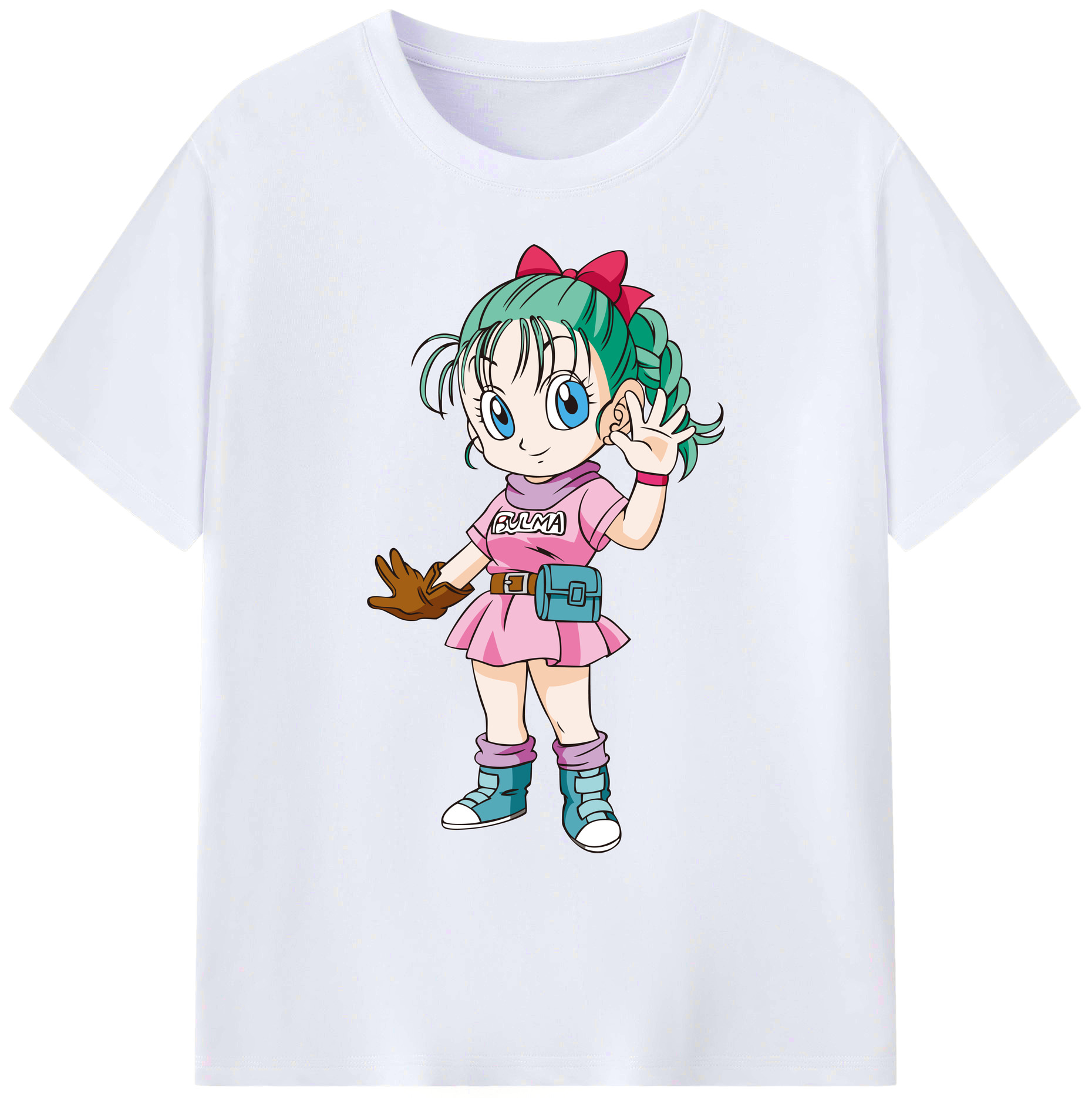 （画像用） ドラゴンボール ブルマ DRAGON BALL Bulma 綿100％ メンズ半袖Tシャツ｜肌触りやわらか＆通気性