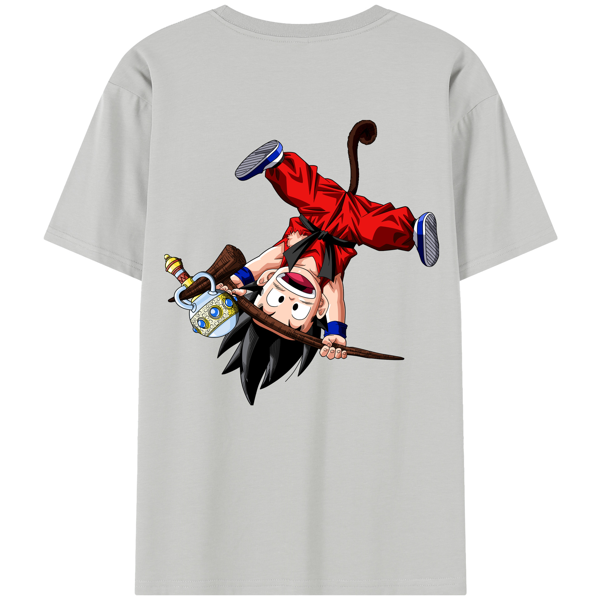 （画像用） ドラゴンボール 孫悟空（そん ごくう）Son Goku カカロット DRAGON BALL Kakarotto レディース半袖Tシャツ(バックプリント)