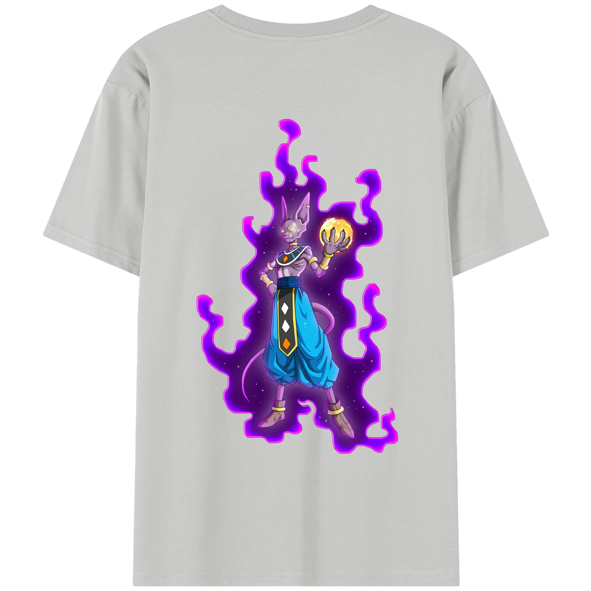 （画像用） ドラゴンボール ビルス 破壊神ビルス DRAGON BALL Beerus Birusu レディース半袖Tシャツ(バックプリント)
