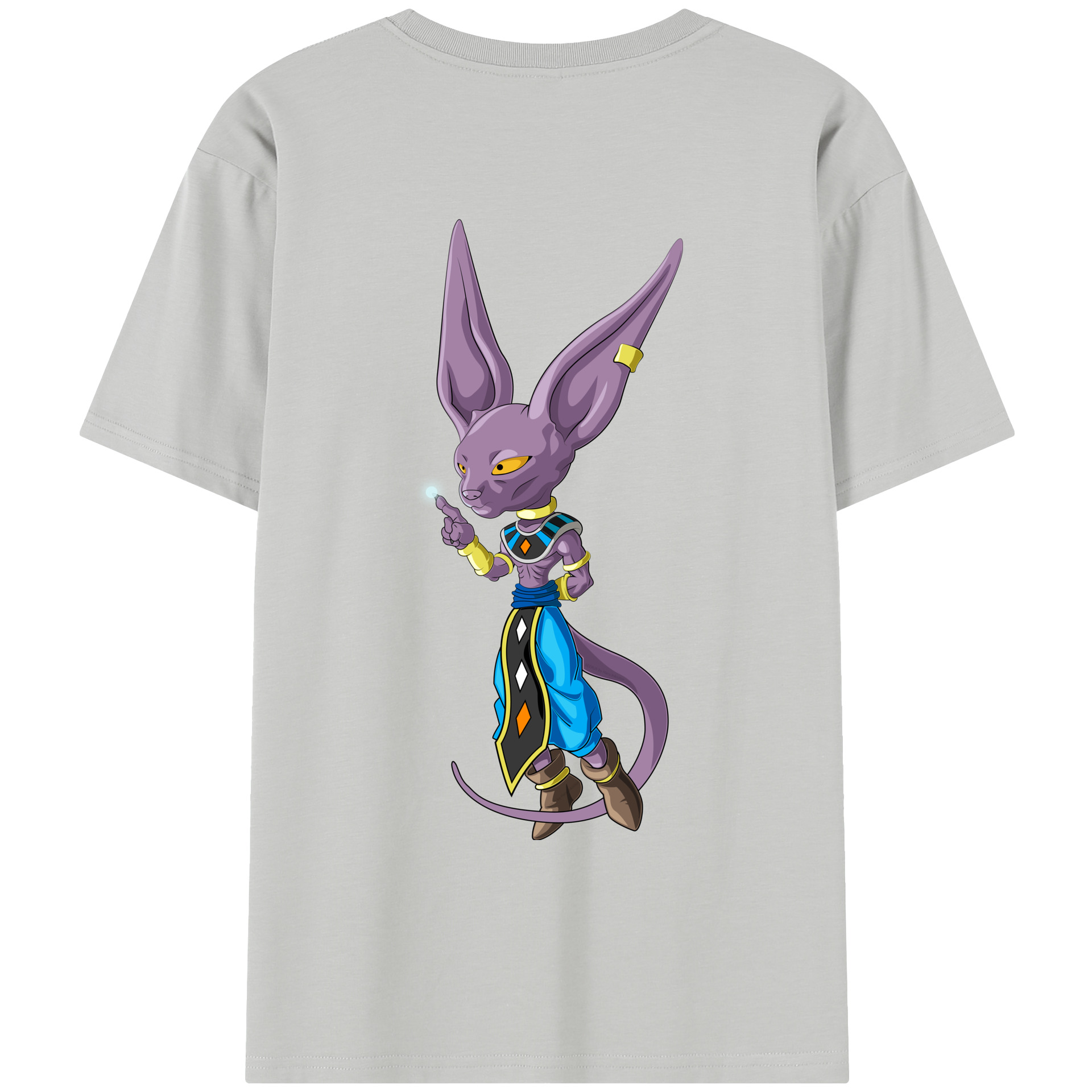 （画像用） ドラゴンボール ビルス 破壊神ビルス DRAGON BALL Beerus Birusu レディース半袖Tシャツ(バックプリント)