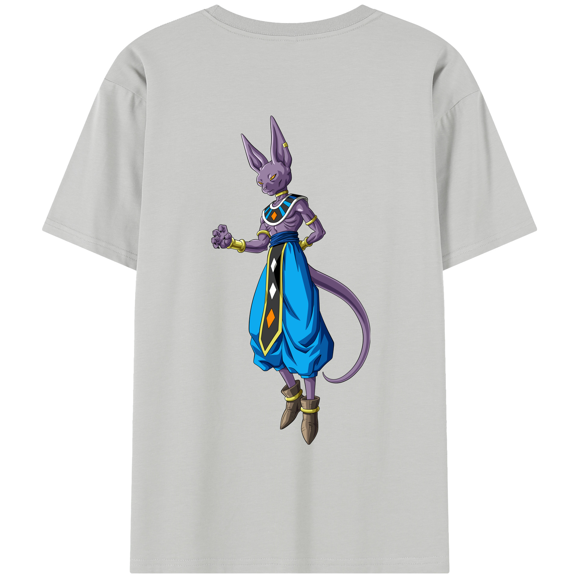 （画像用） ドラゴンボール ビルス 破壊神ビルス DRAGON BALL Beerus Birusu レディース半袖Tシャツ(バックプリント)