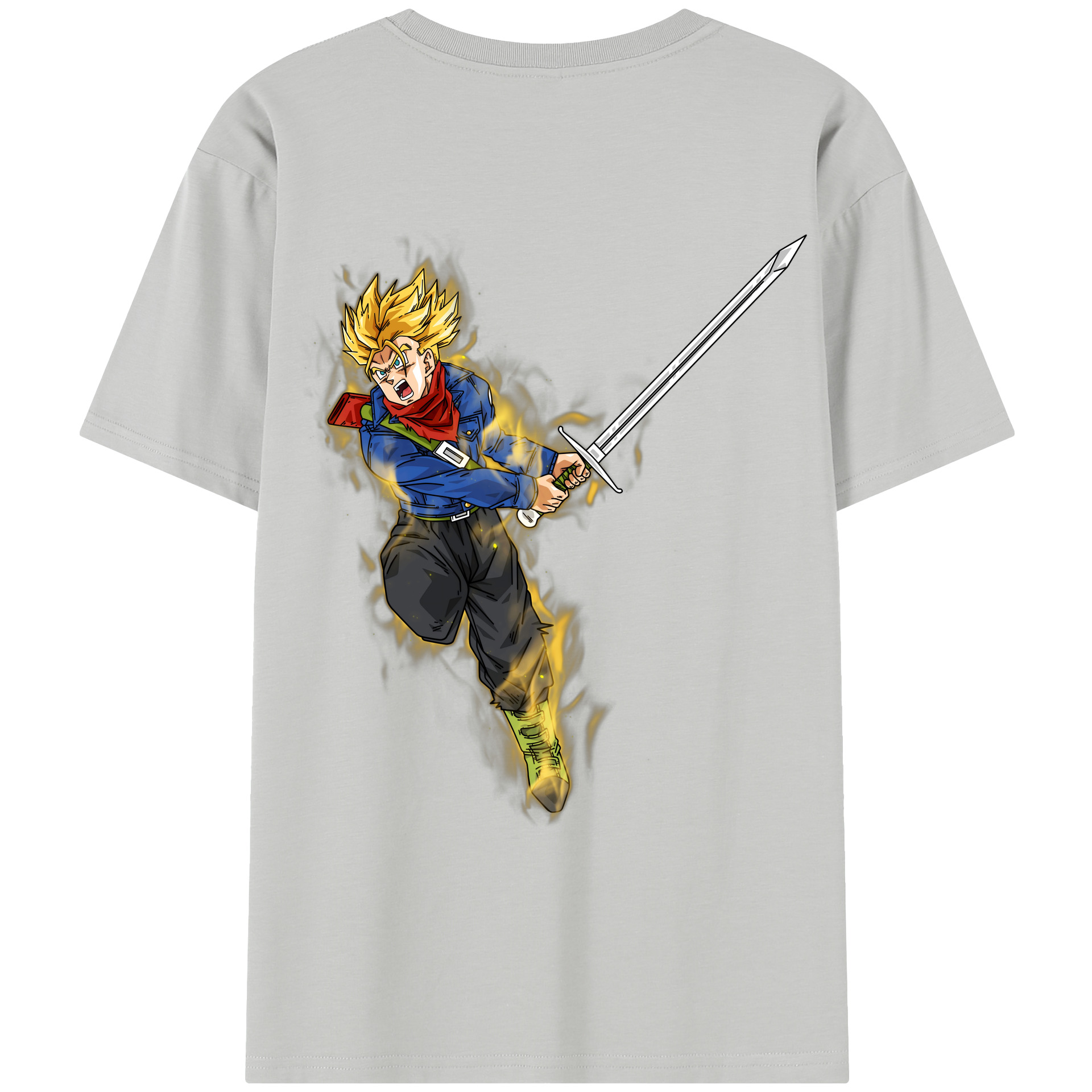 （画像用） ドラゴンボール トランクス（Torankusu）DRAGON BALL Trunks レディース半袖Tシャツ(バックプリント)