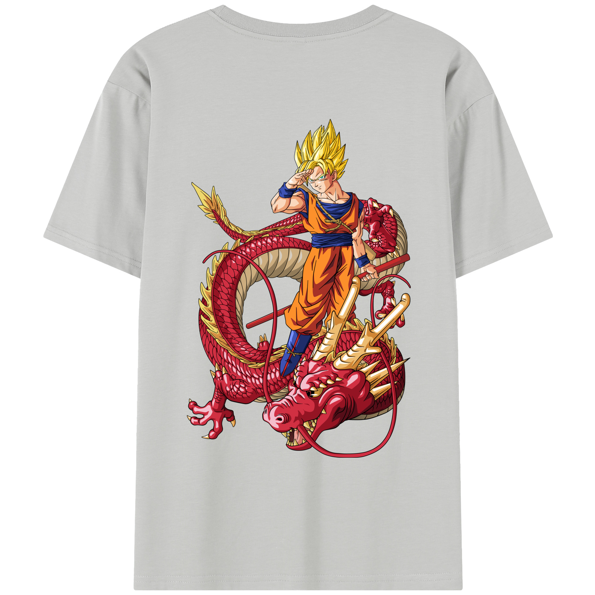 （画像用） ドラゴンボール 孫悟空（そん ごくう）Son Goku カカロット DRAGON BALL Kakarotto レディース半袖Tシャツ(バックプリント)