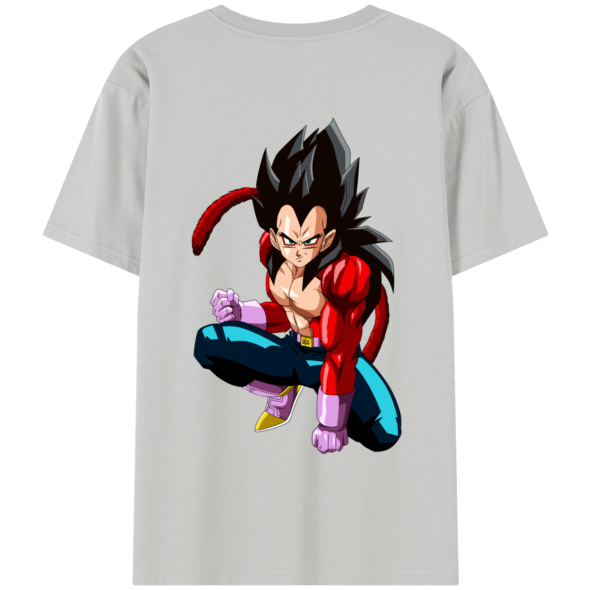 （画像用） ドラゴンボール ベジータ四世（Bejīta Yonsei）DRAGON BALL Vegeta IV レディース半袖Tシャツ(バックプリント)