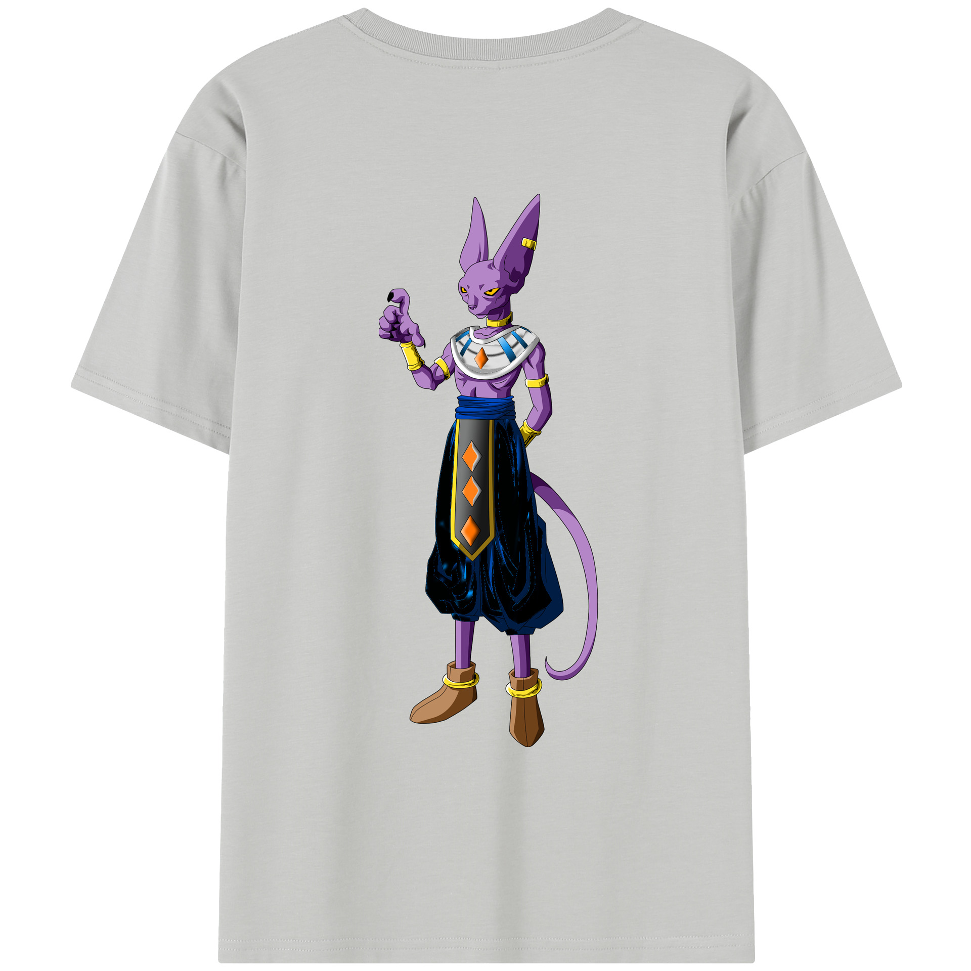 （画像用） ドラゴンボール ビルス 破壊神ビルス DRAGON BALL Beerus Birusu レディース半袖Tシャツ(バックプリント)