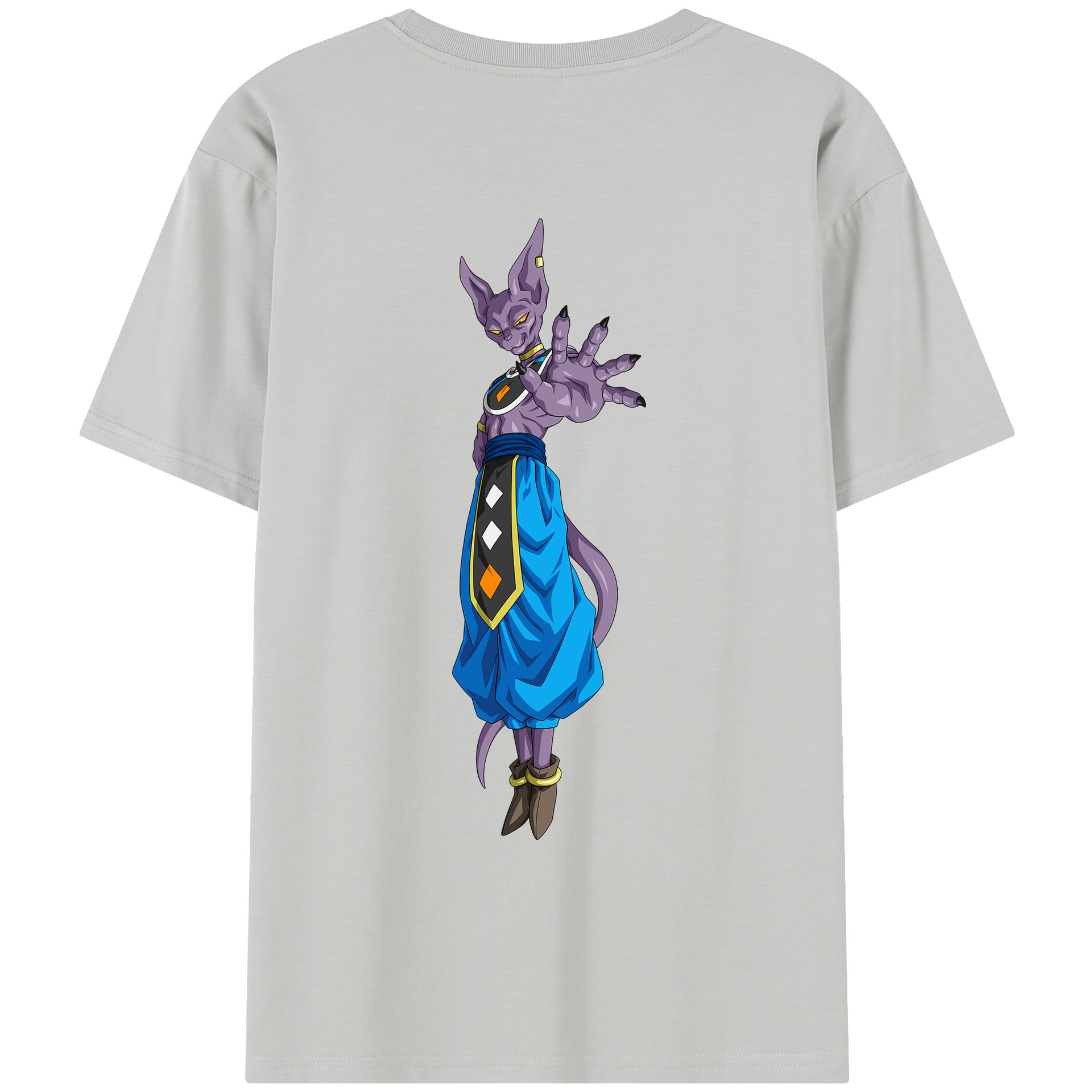 （画像用） ドラゴンボール ビルス 破壊神ビルス DRAGON BALL Beerus Birusu レディース半袖Tシャツ(バックプリント)